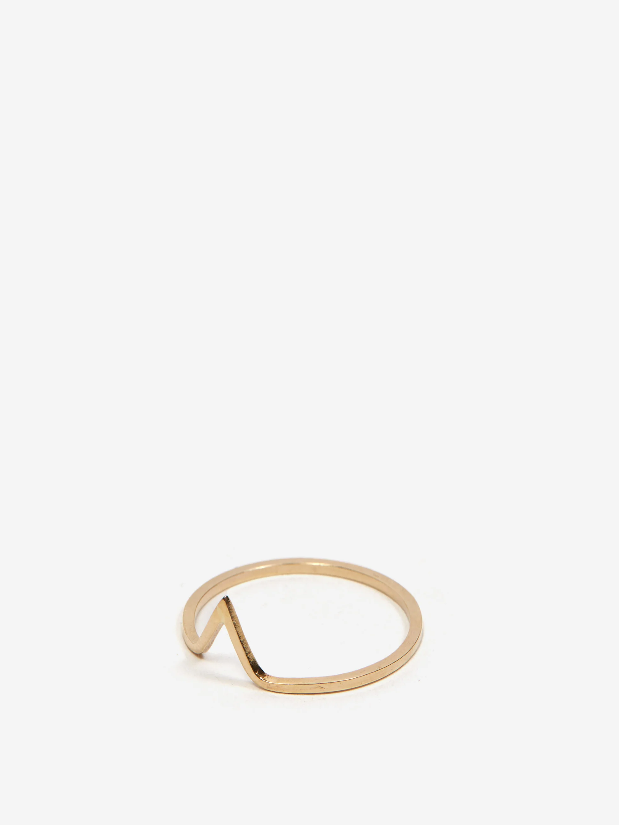 She's Lost Control Wishbone Ring  - Gold