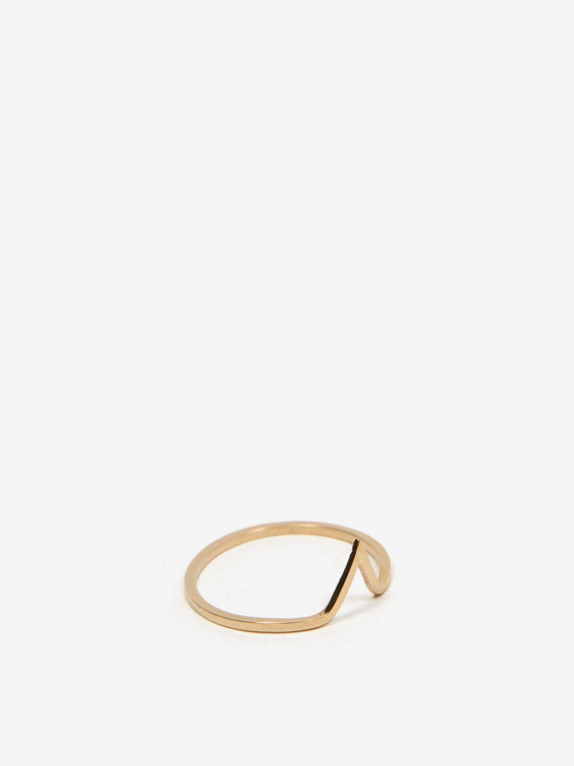 She's Lost Control Wishbone Ring  - Gold - Image 3
