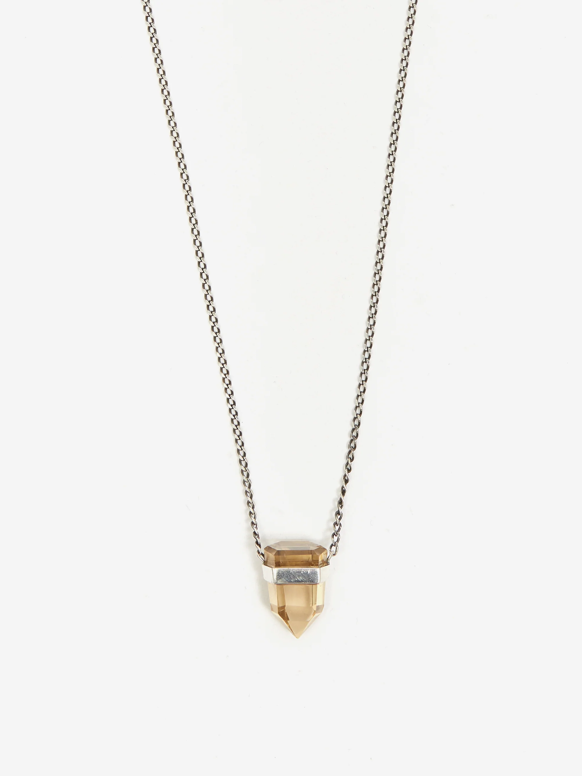 ShesLostControl Citrine Crystal Necklace - Silver