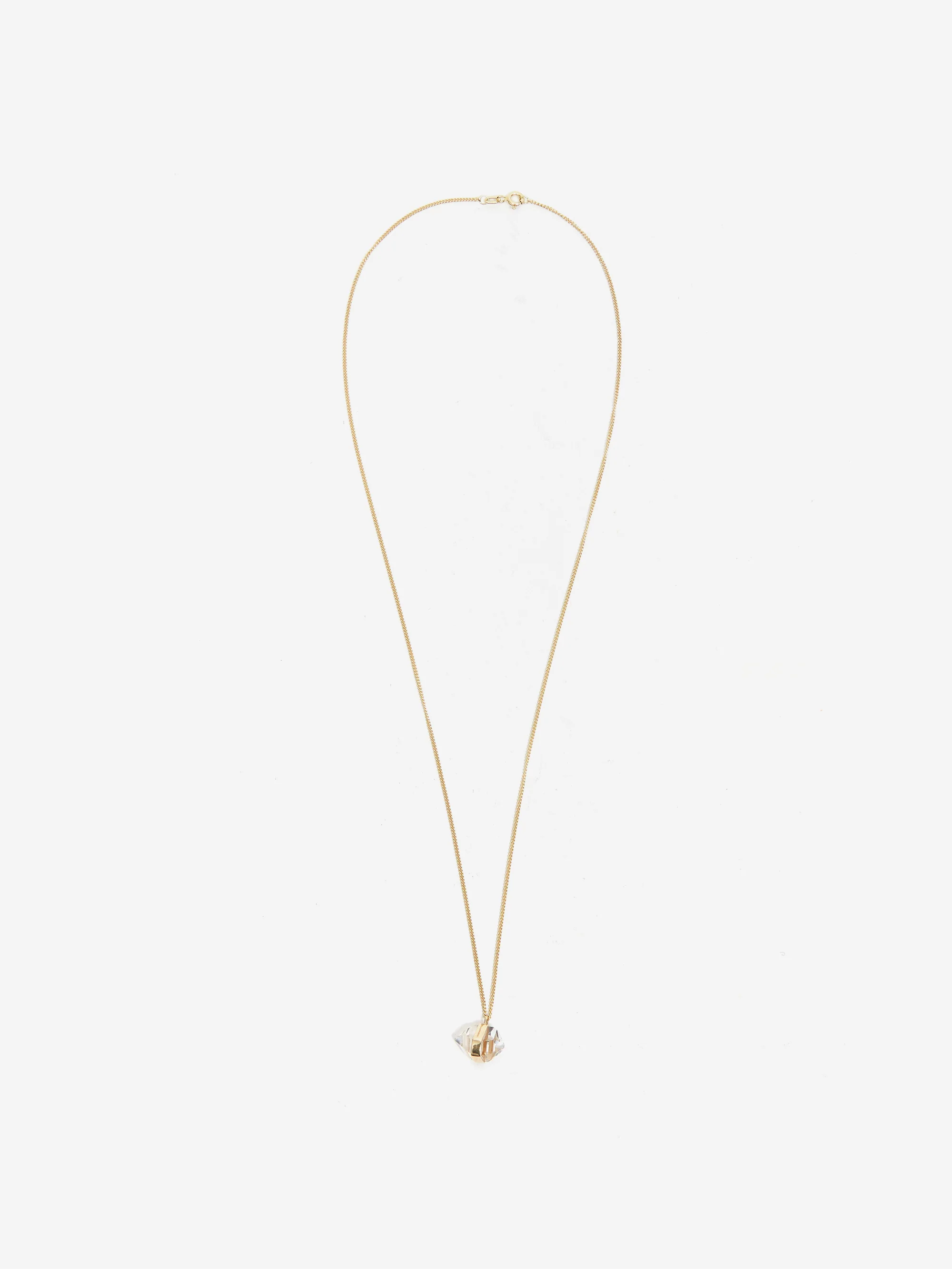 ShesLostControl Gold Statement Herkimer Diamond Crystal Necklace - Gold - Image 3