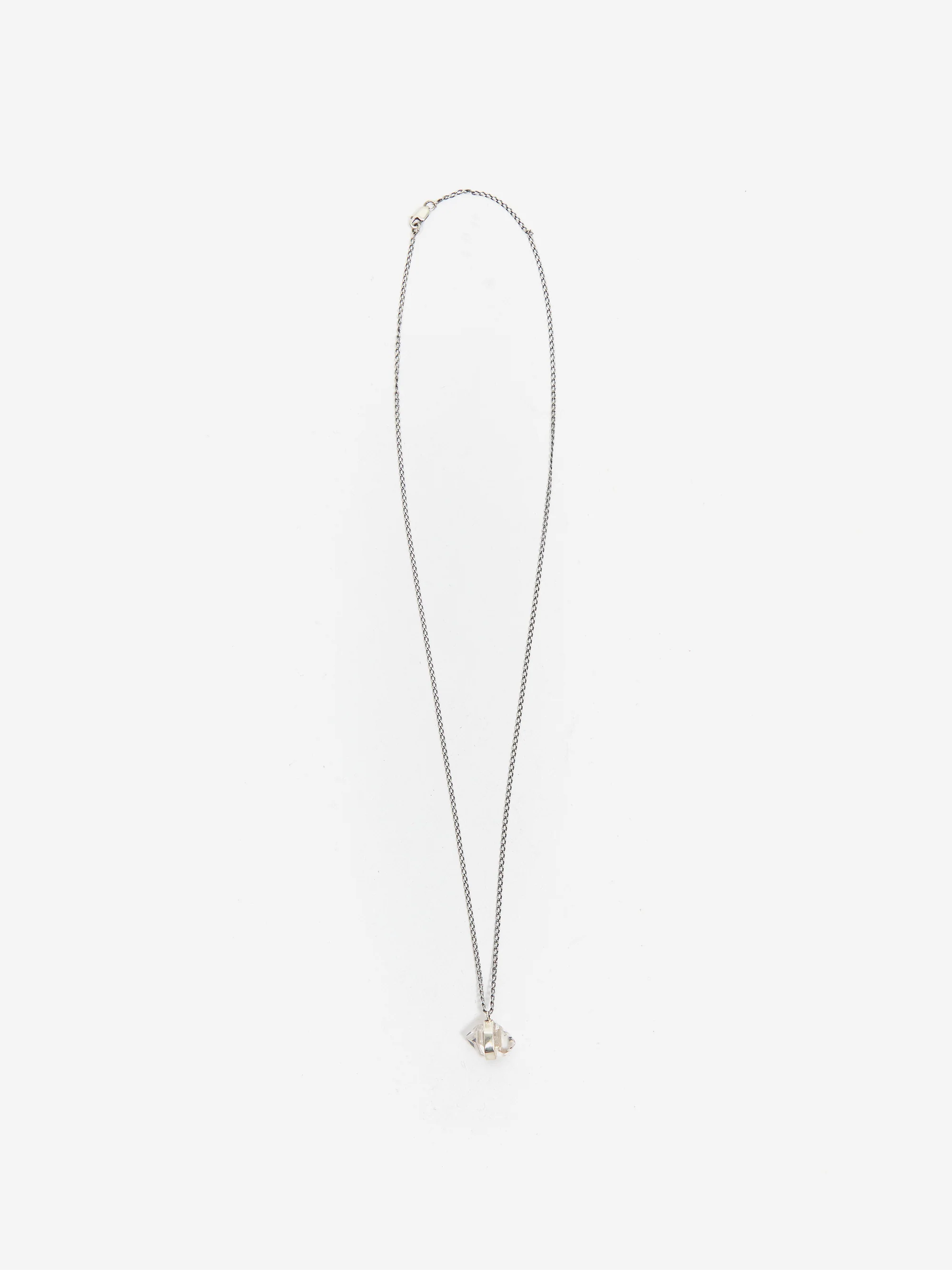 ShesLostControl Statement Herkimer Diamond Crystal Necklace - Silver - Image 2