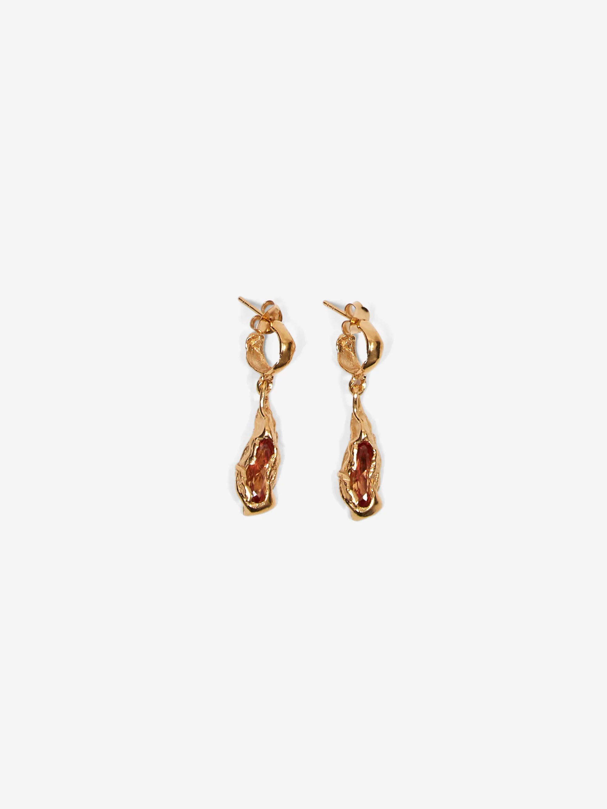 Simuero Naranja Hoop Earings - Gold