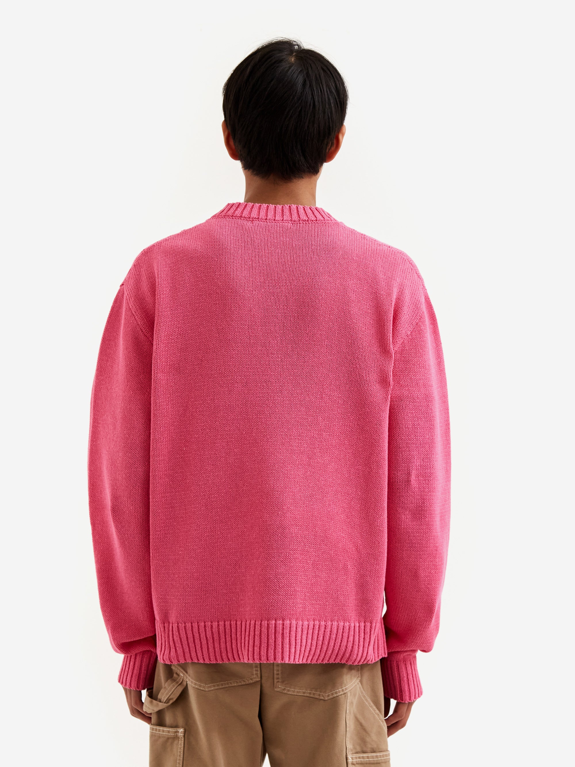 Sky High Farm Intarsia Sweater Knit - Pink - Image 8