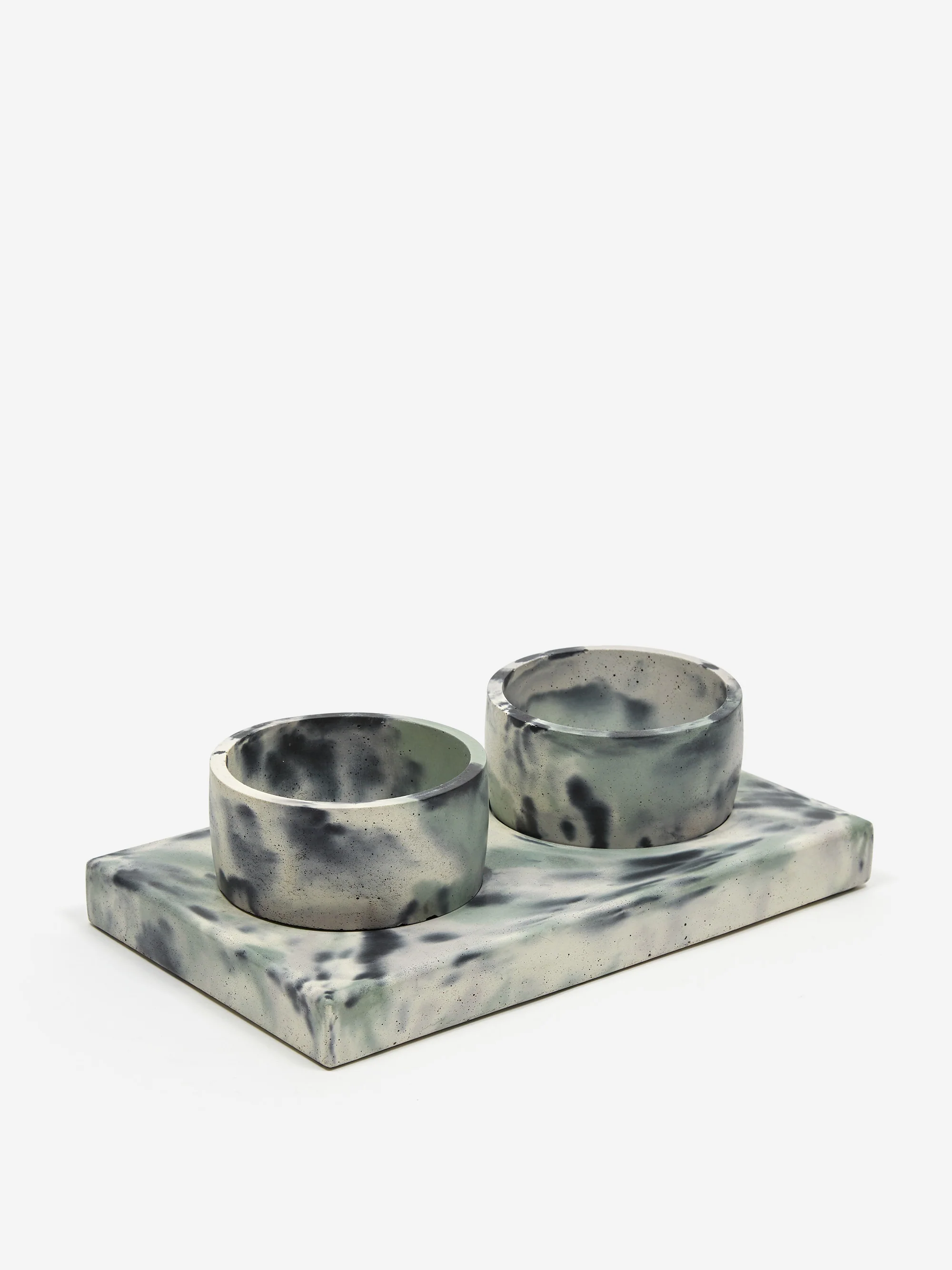 Smith and Goat x Goodhood Concrete Dog Bowl Set - Green and Lilac
