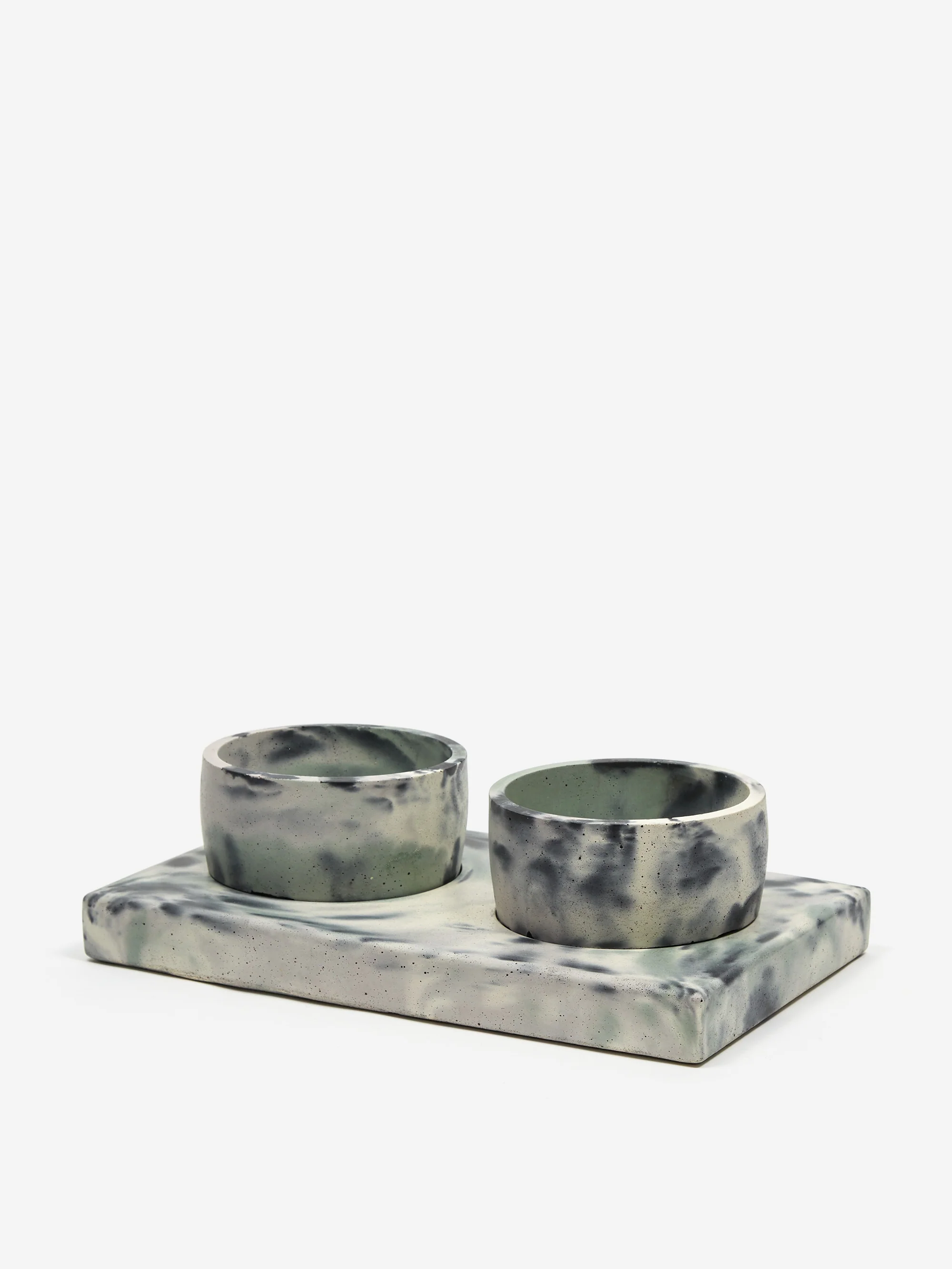 Smith and Goat x Goodhood Concrete Dog Bowl Set - Green and Lilac - Image 3