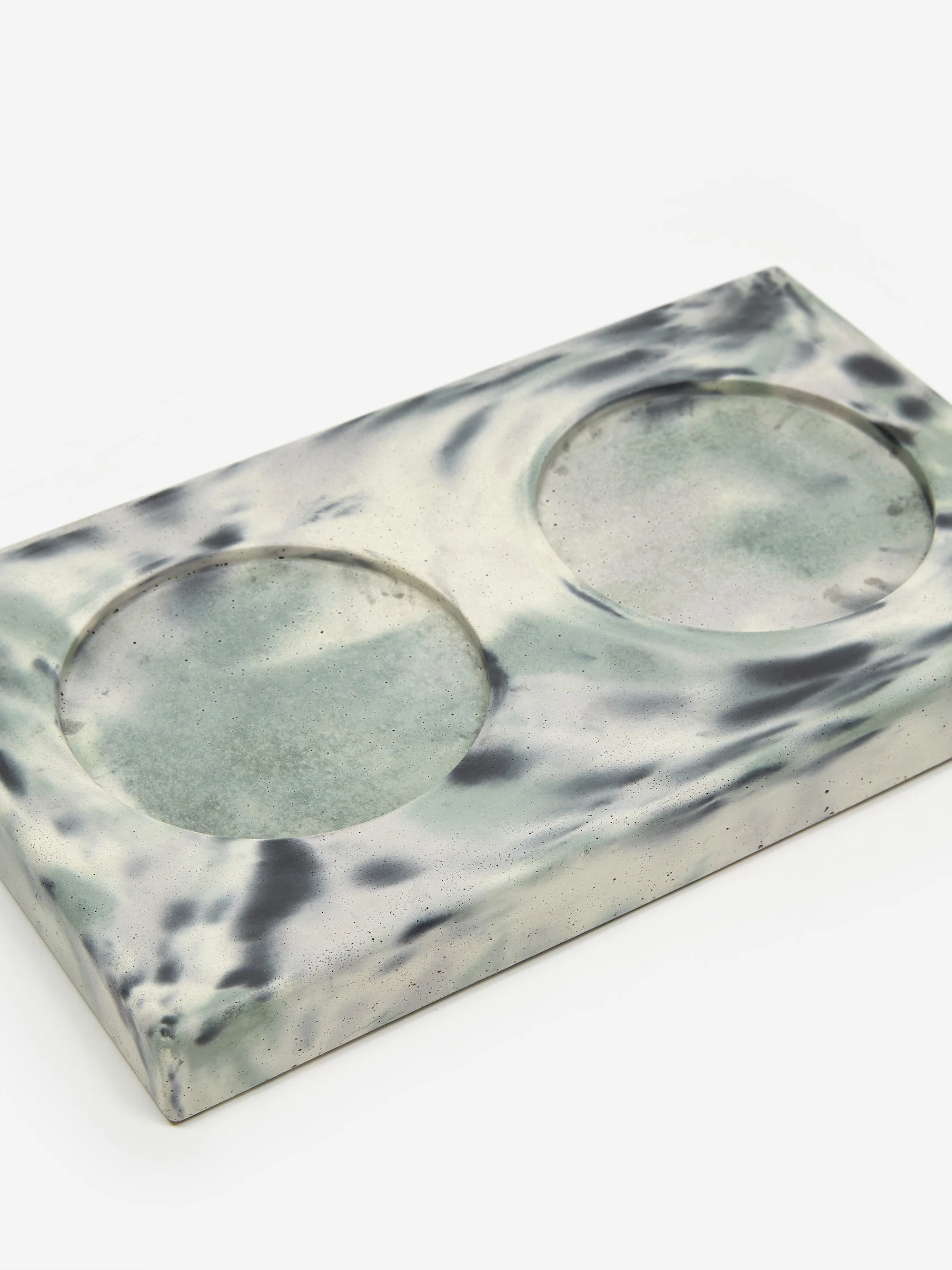 Smith and Goat x Goodhood Concrete Dog Bowl Set - Green and Lilac - Image 4