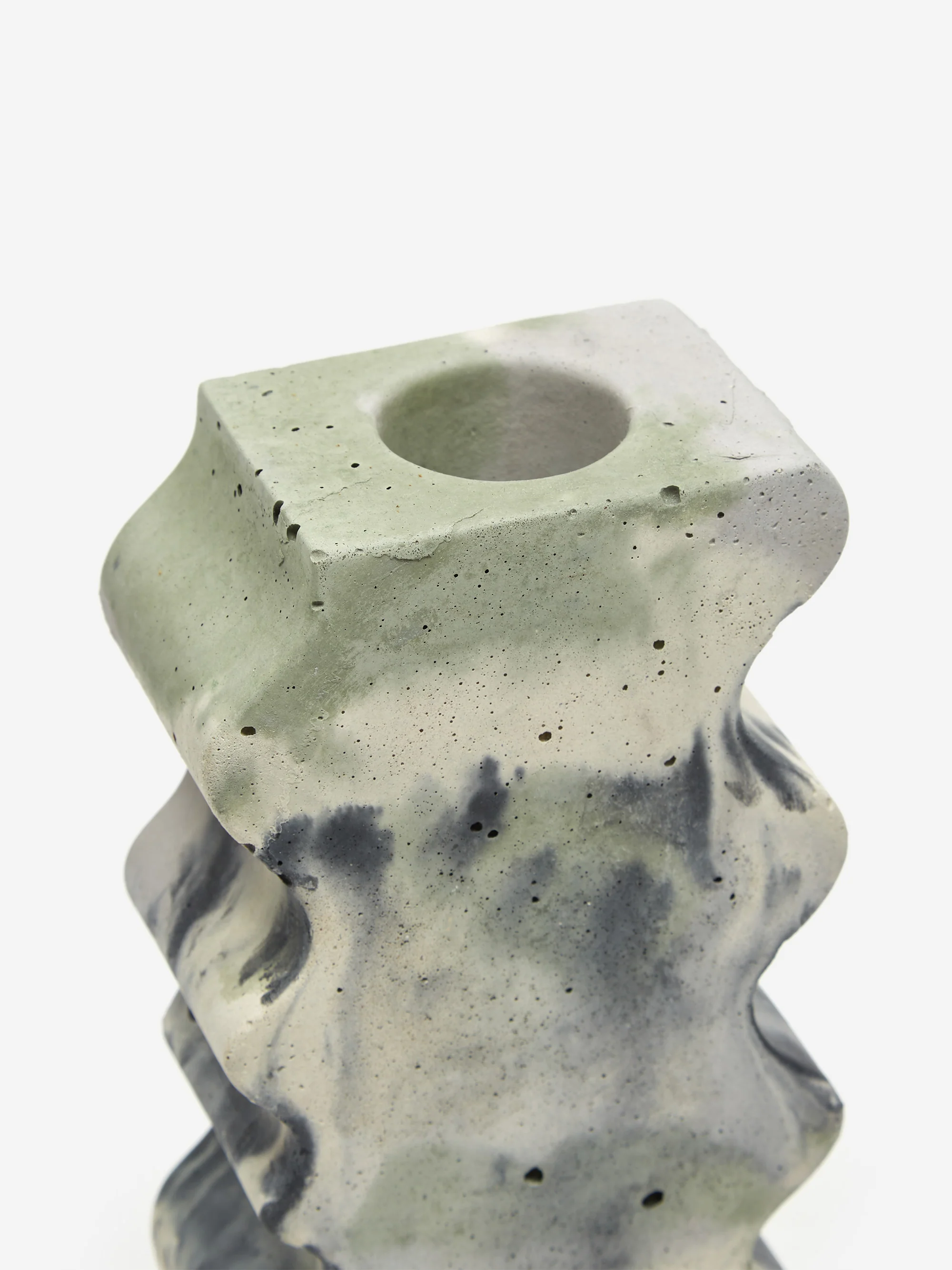 Smith and Goat x Goodhood Concrete Wavy Vase - Green and Lilac - Image 3