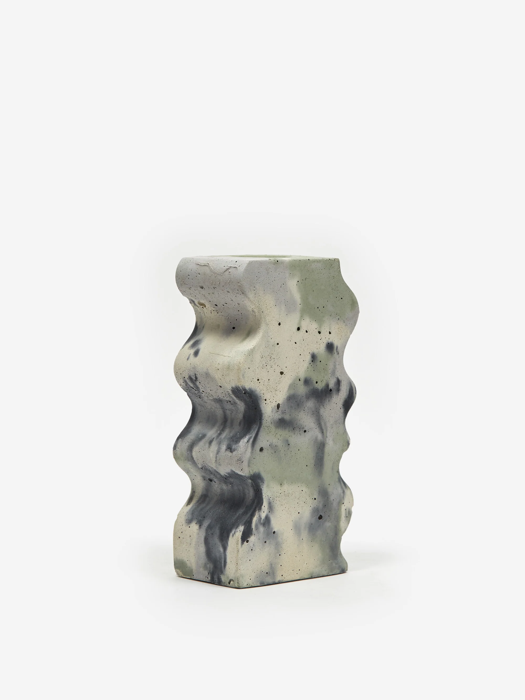 Smith and Goat x Goodhood Concrete Wavy Vase - Green and Lilac - Image 4