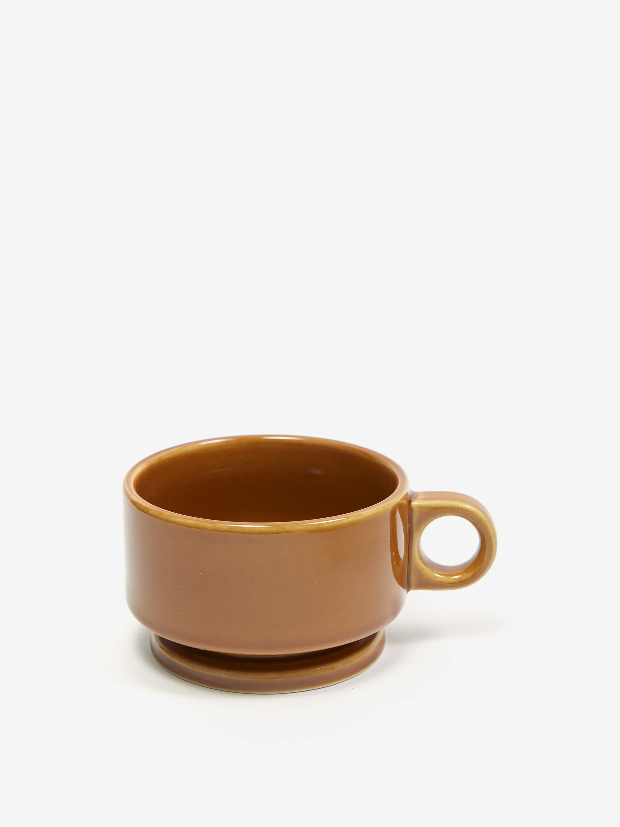 Smith Stacking Footed Soup Mug - Brown