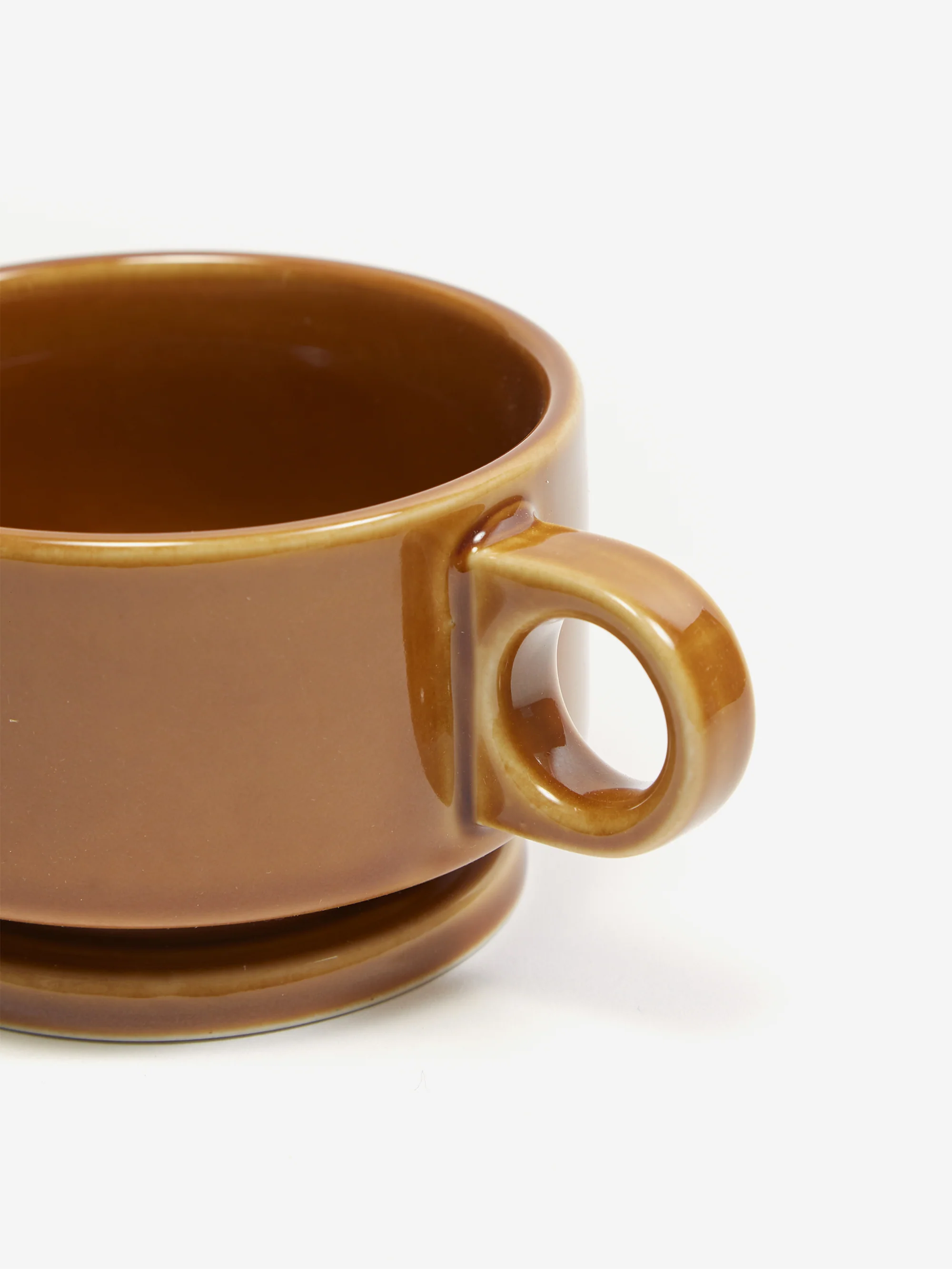 Smith Stacking Footed Soup Mug - Brown - Image 2