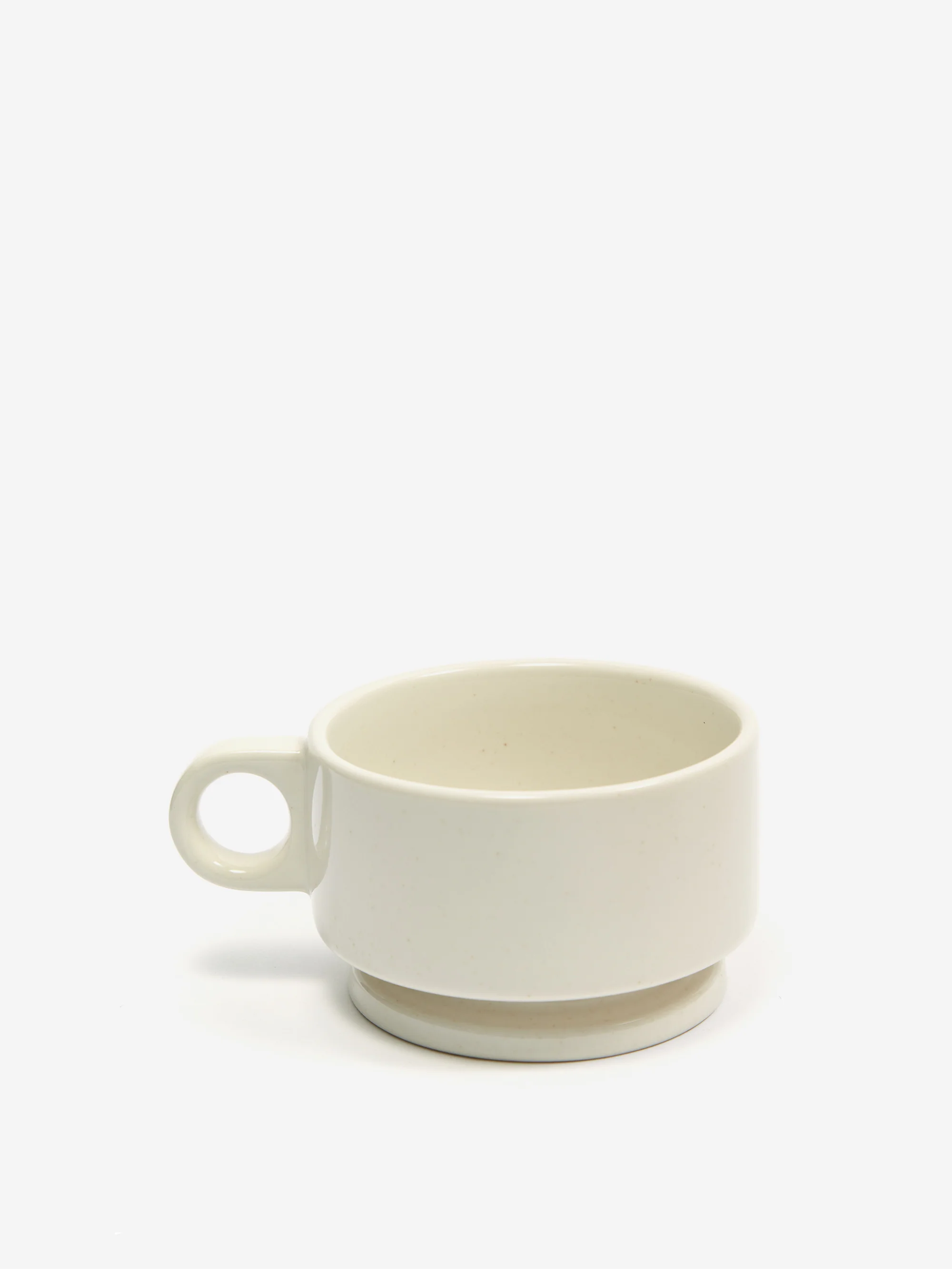 Smith Stacking Footed Soup Mug - Vanilla - Image 4