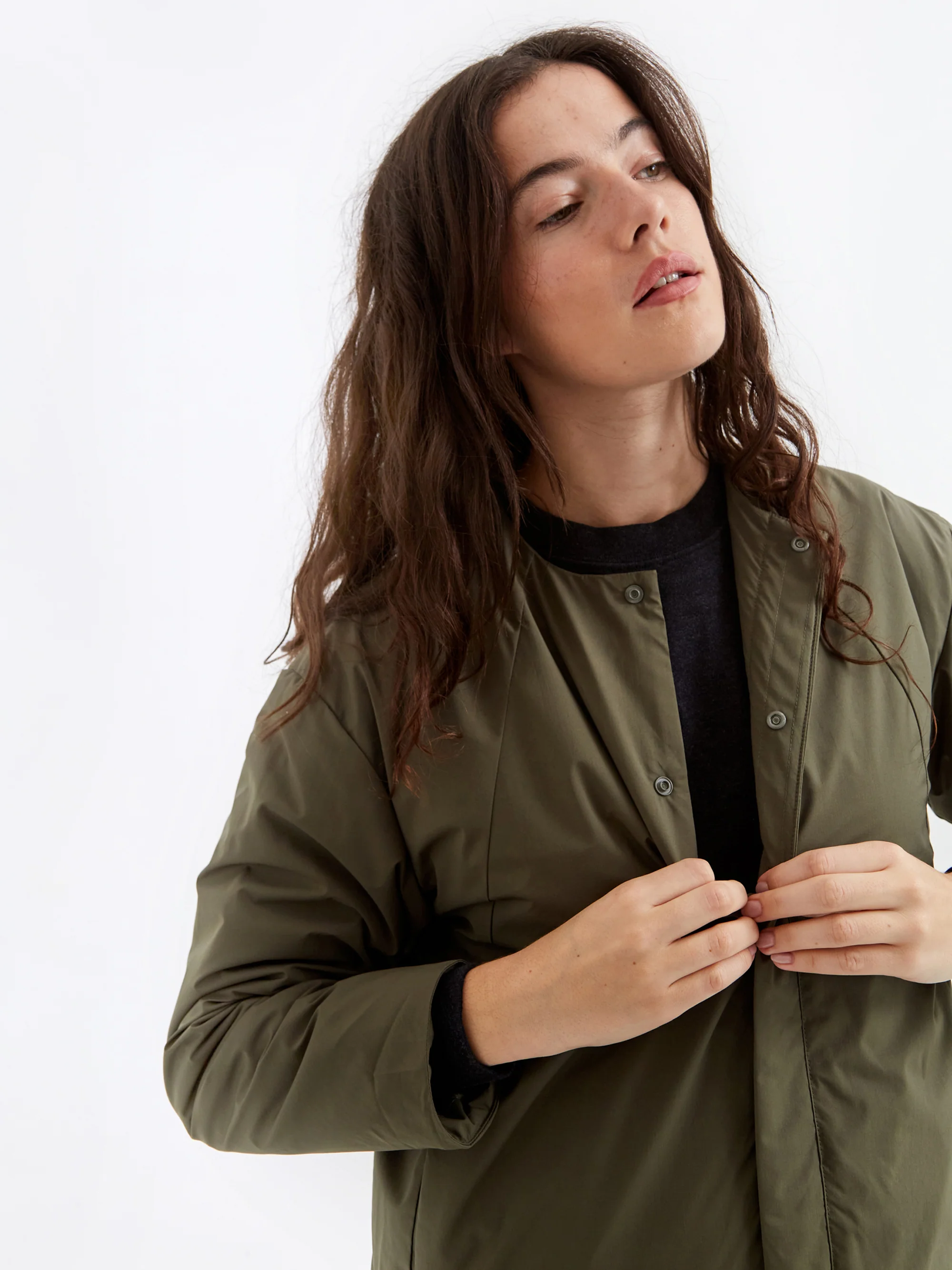 Snow Peak 2L Octa Cardigan W - Olive - Image 3