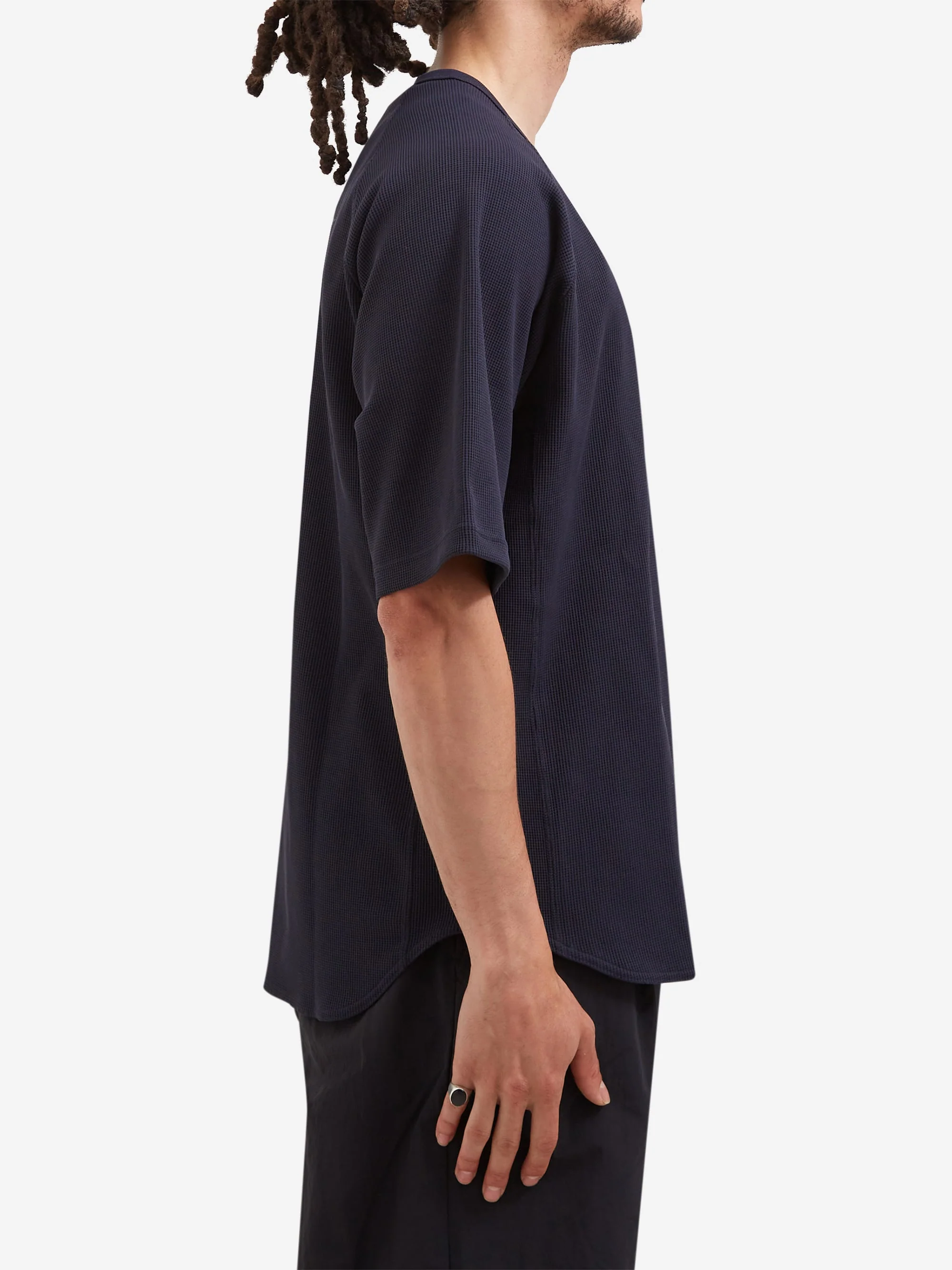 Snow Peak Dry Waffle T-Shirt - Dark Navy - Image 3