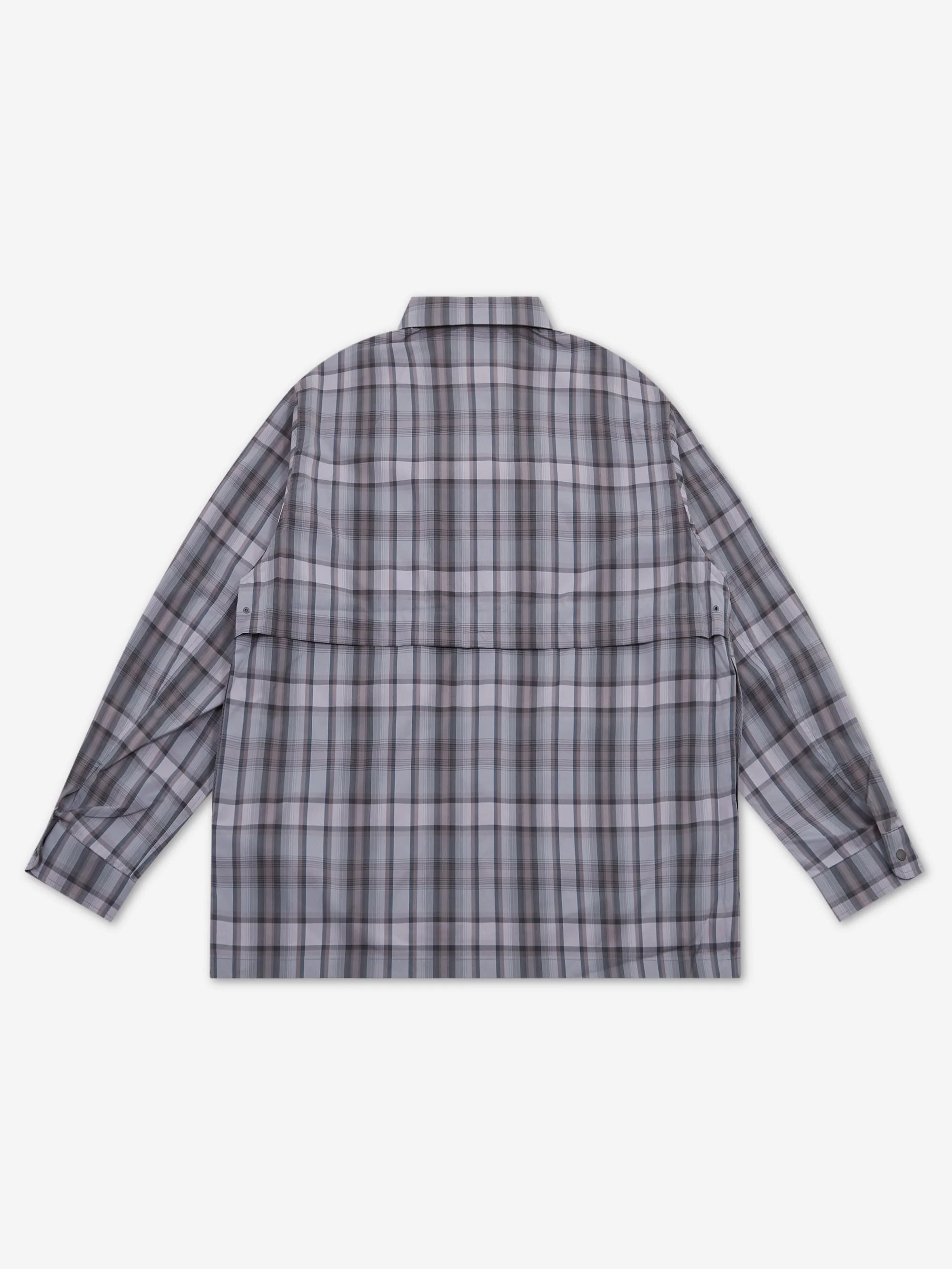 Snow Peak Fade Check Breezy Shirt - Greige - Image 3