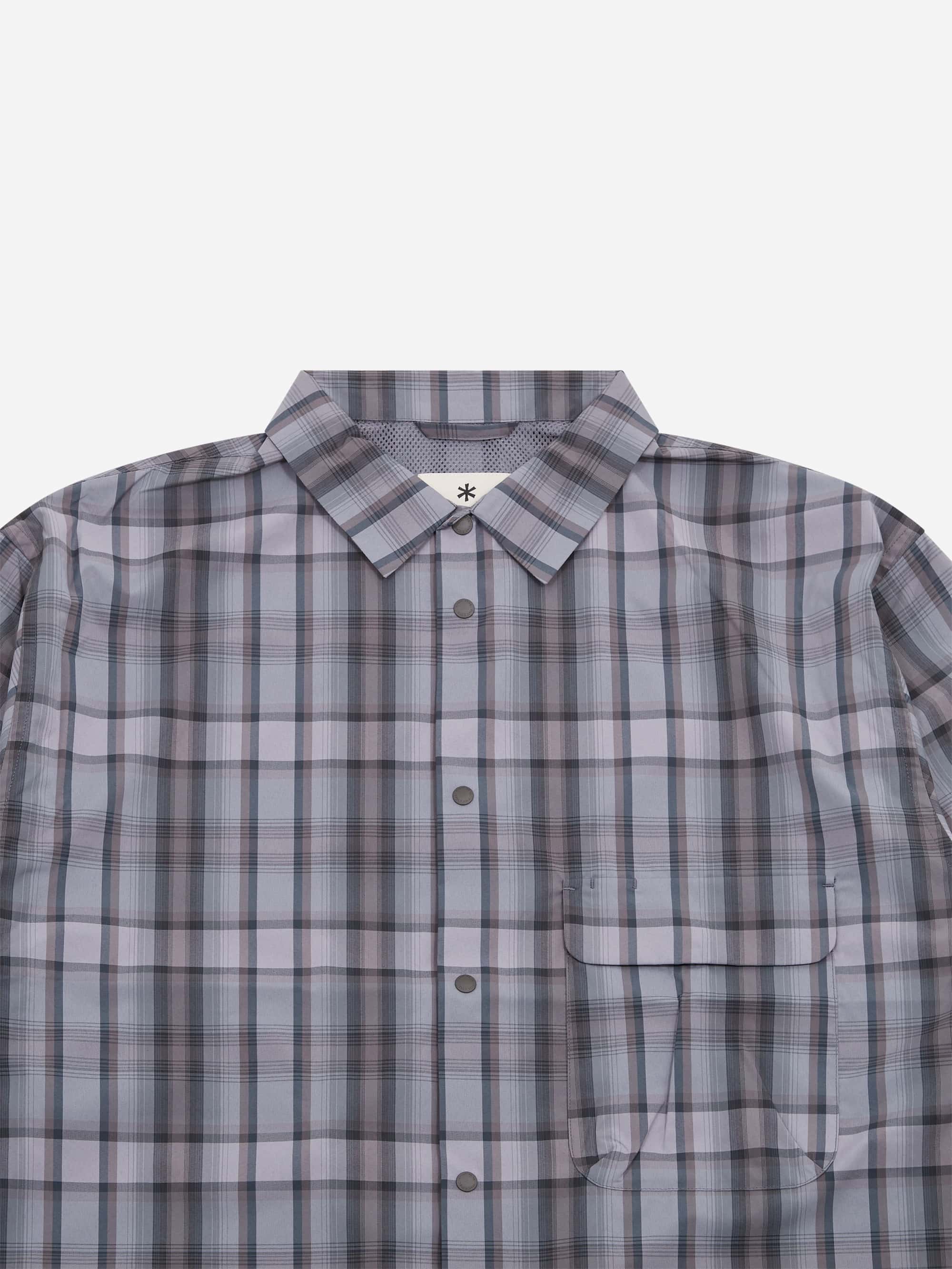Snow Peak Fade Check Breezy Shirt - Greige - Image 4