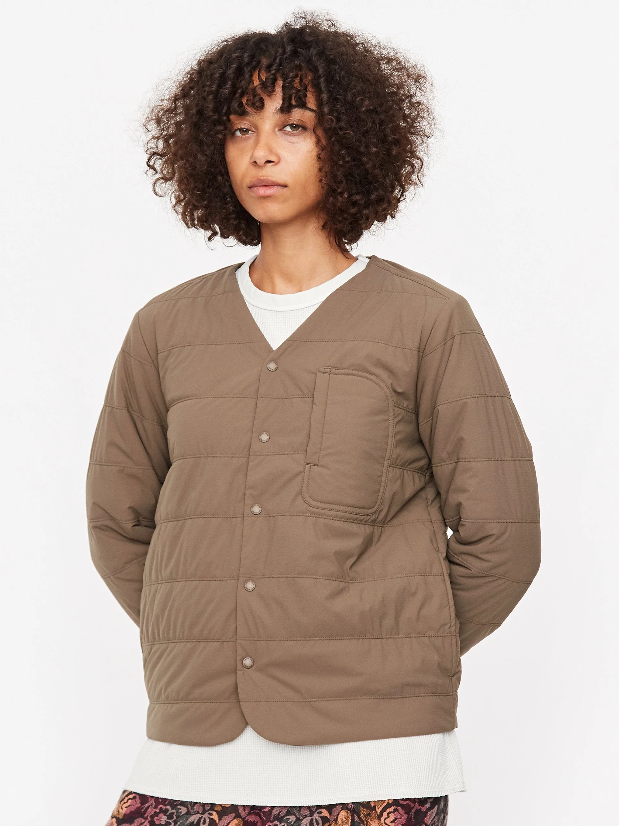 Snow Peak Flexible Insulated Cardigan - Brown - Image 3