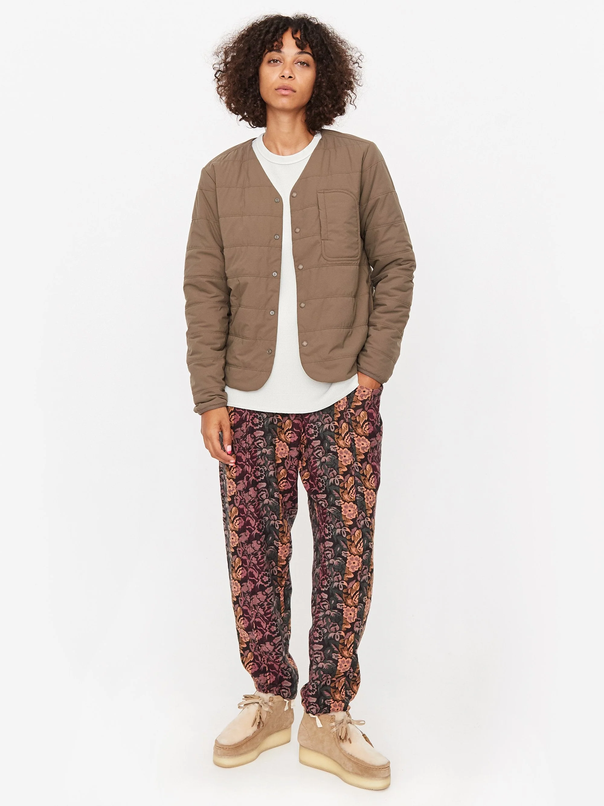 Snow Peak Flexible Insulated Cardigan - Brown - Image 4