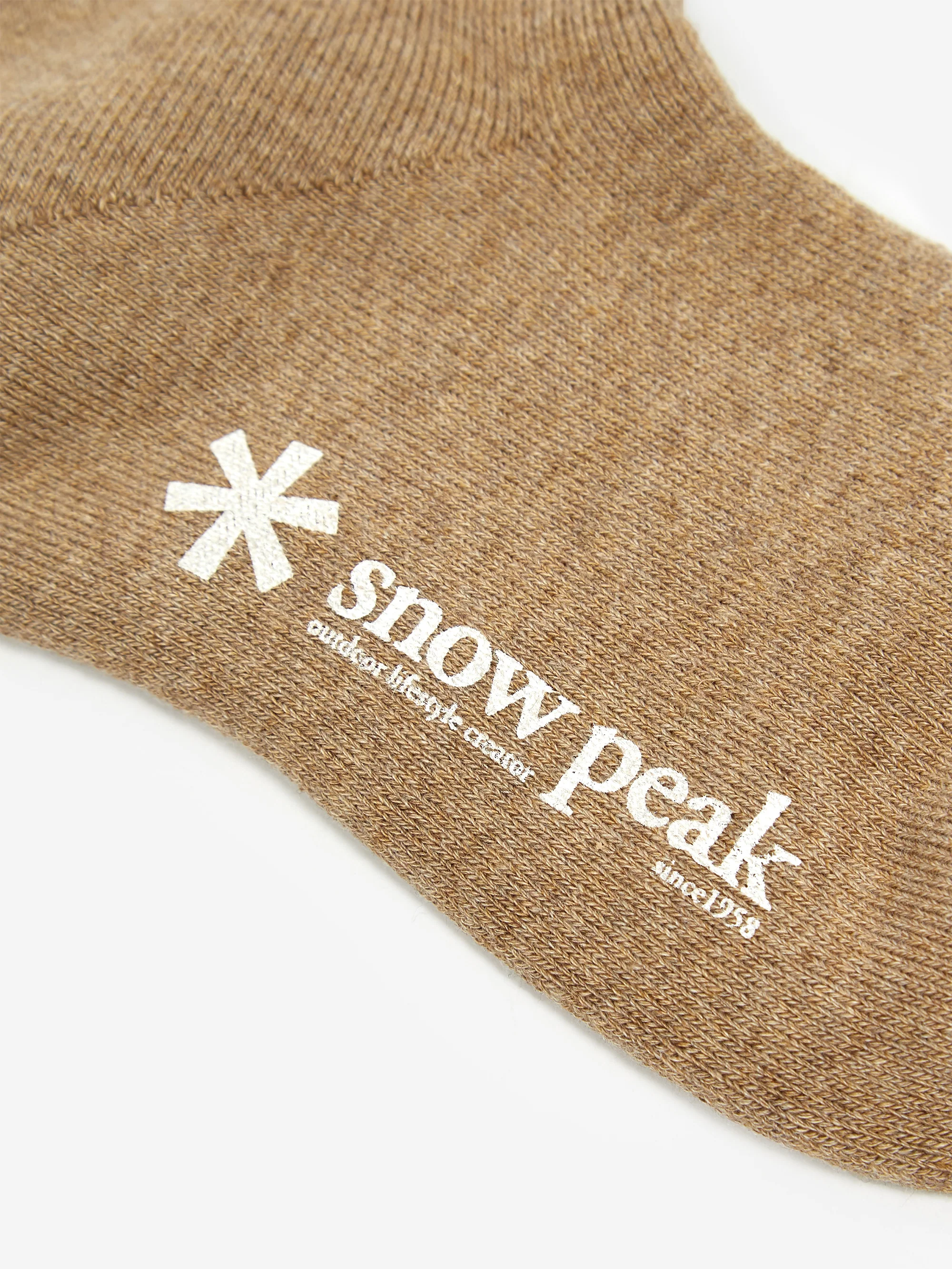 Snow Peak Full Pile Sox Short Sock - Beige - Image 3