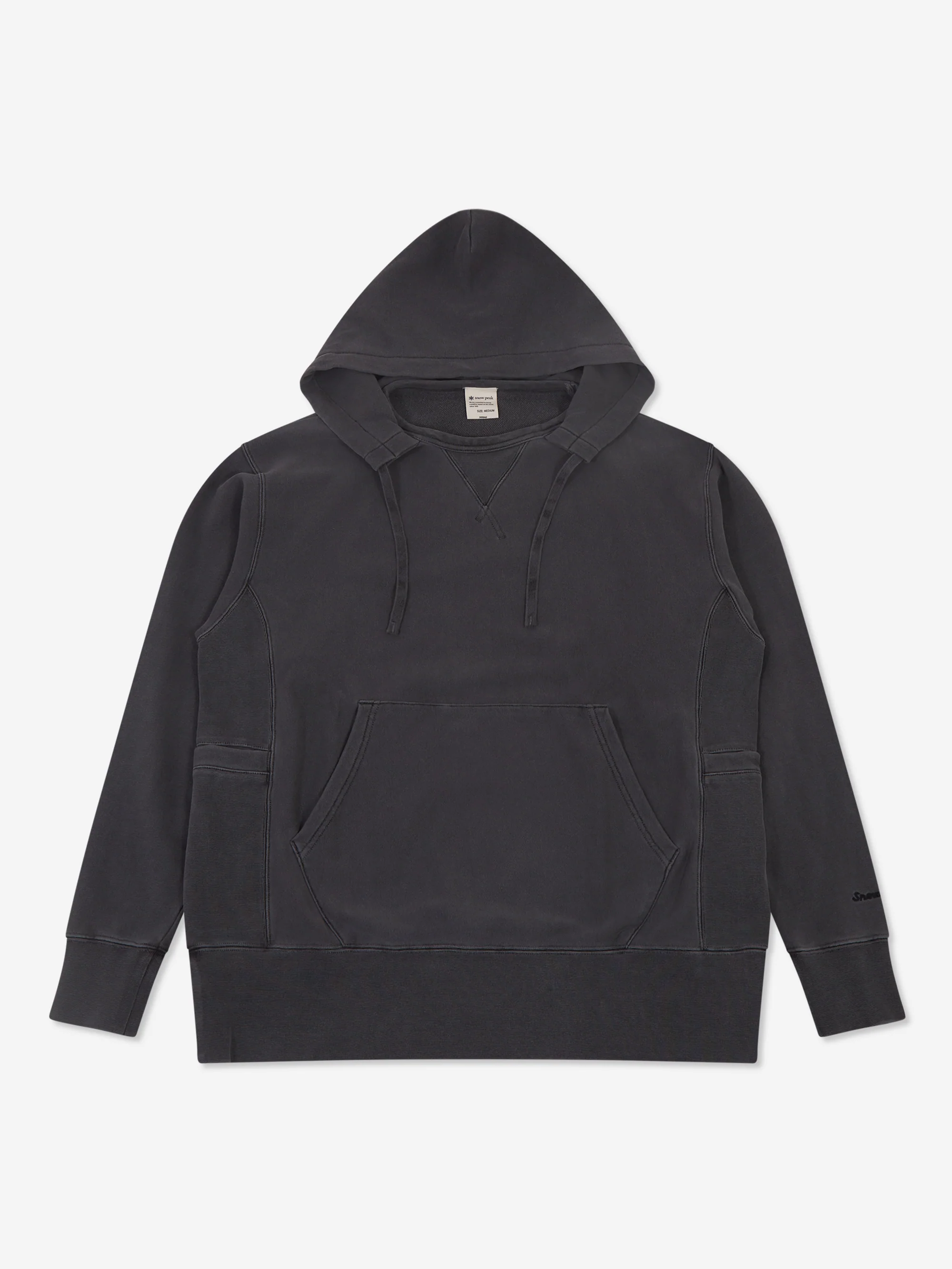 Snow Peak Garment Dyed Hoodie - Charcoal