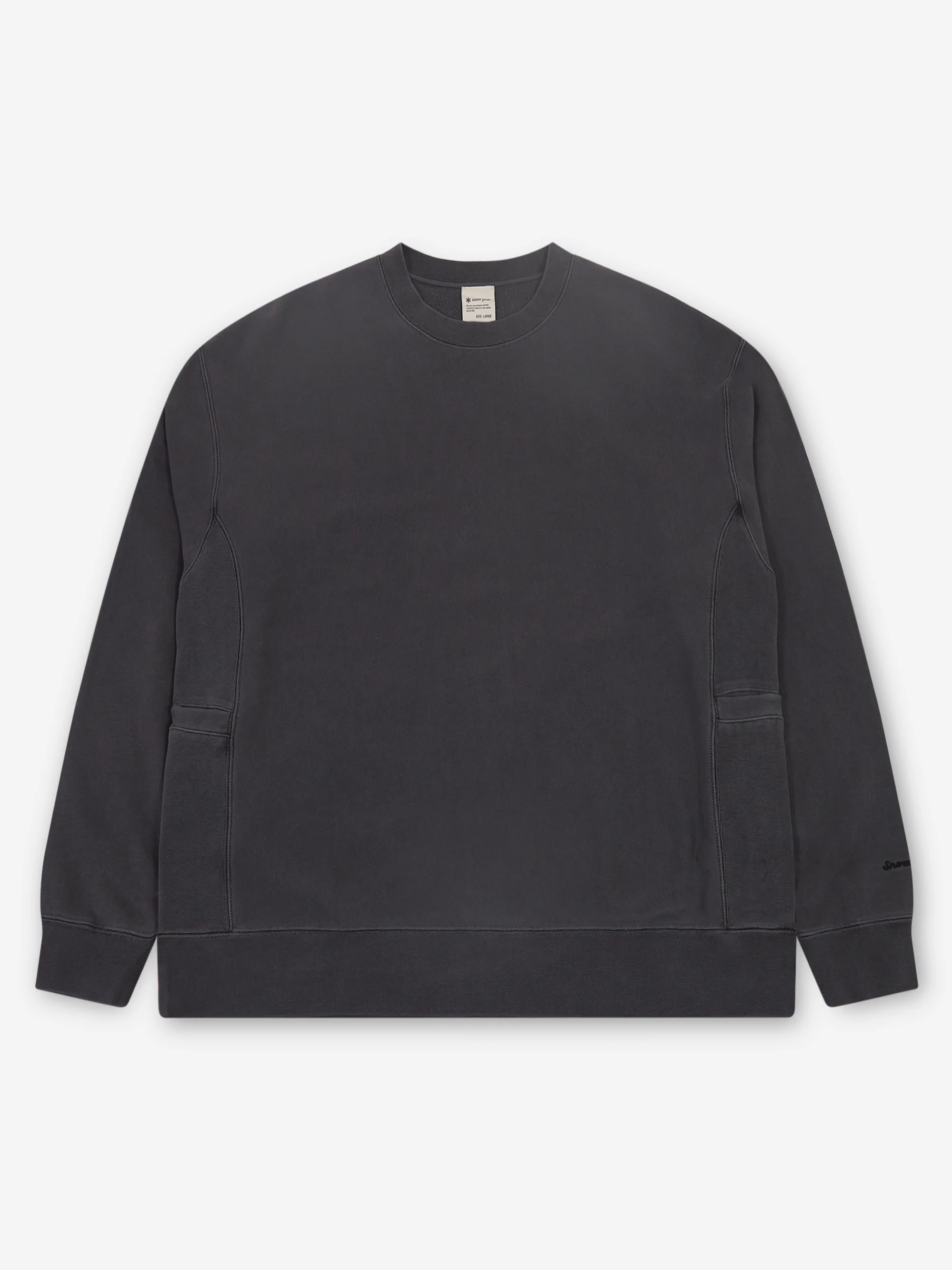 Snow Peak Garment Dyed Pullover - Charcoal
