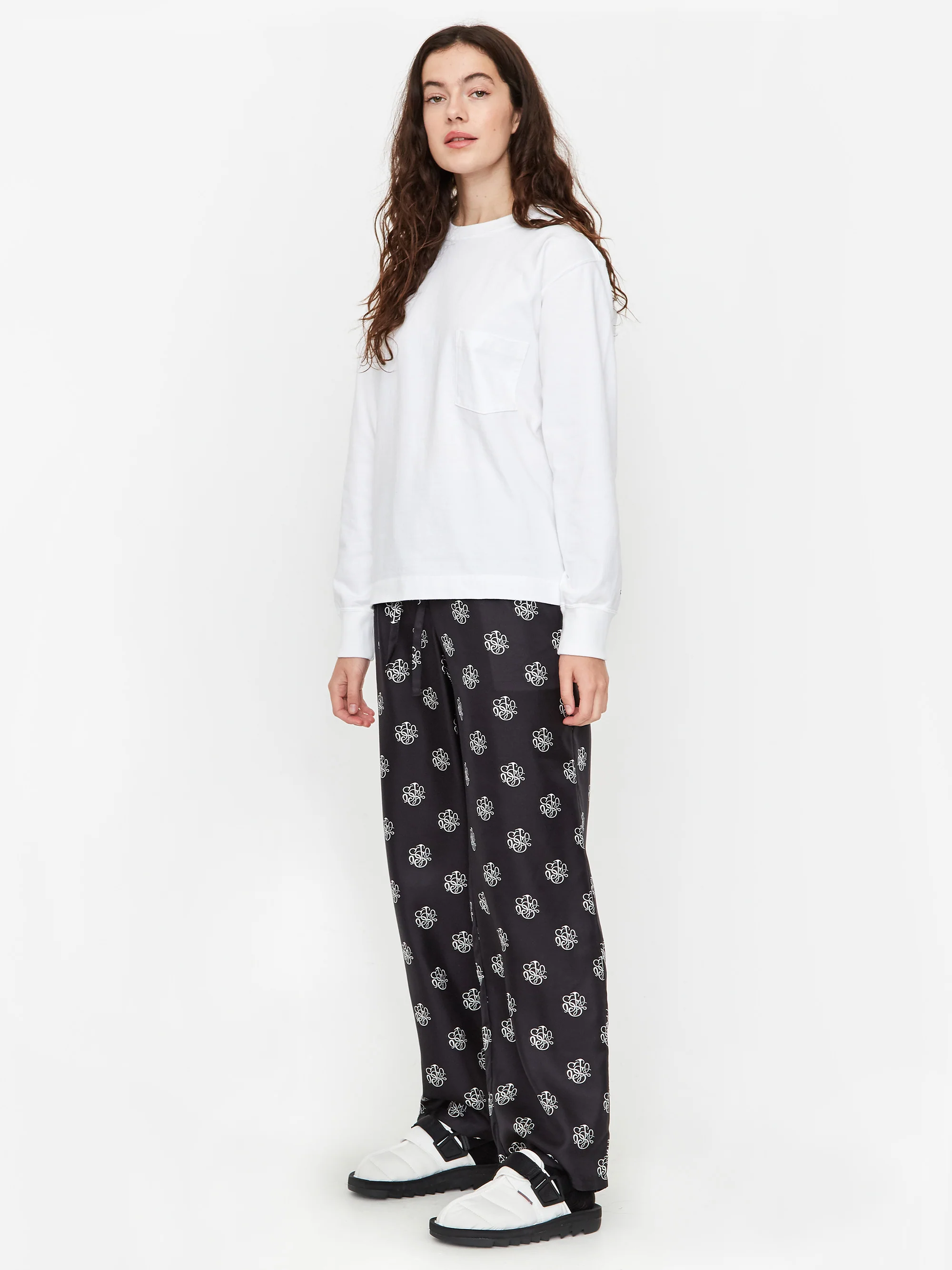 Snow Peak Heavy Cotton Longsleeve T-Shirt - White - Image 3