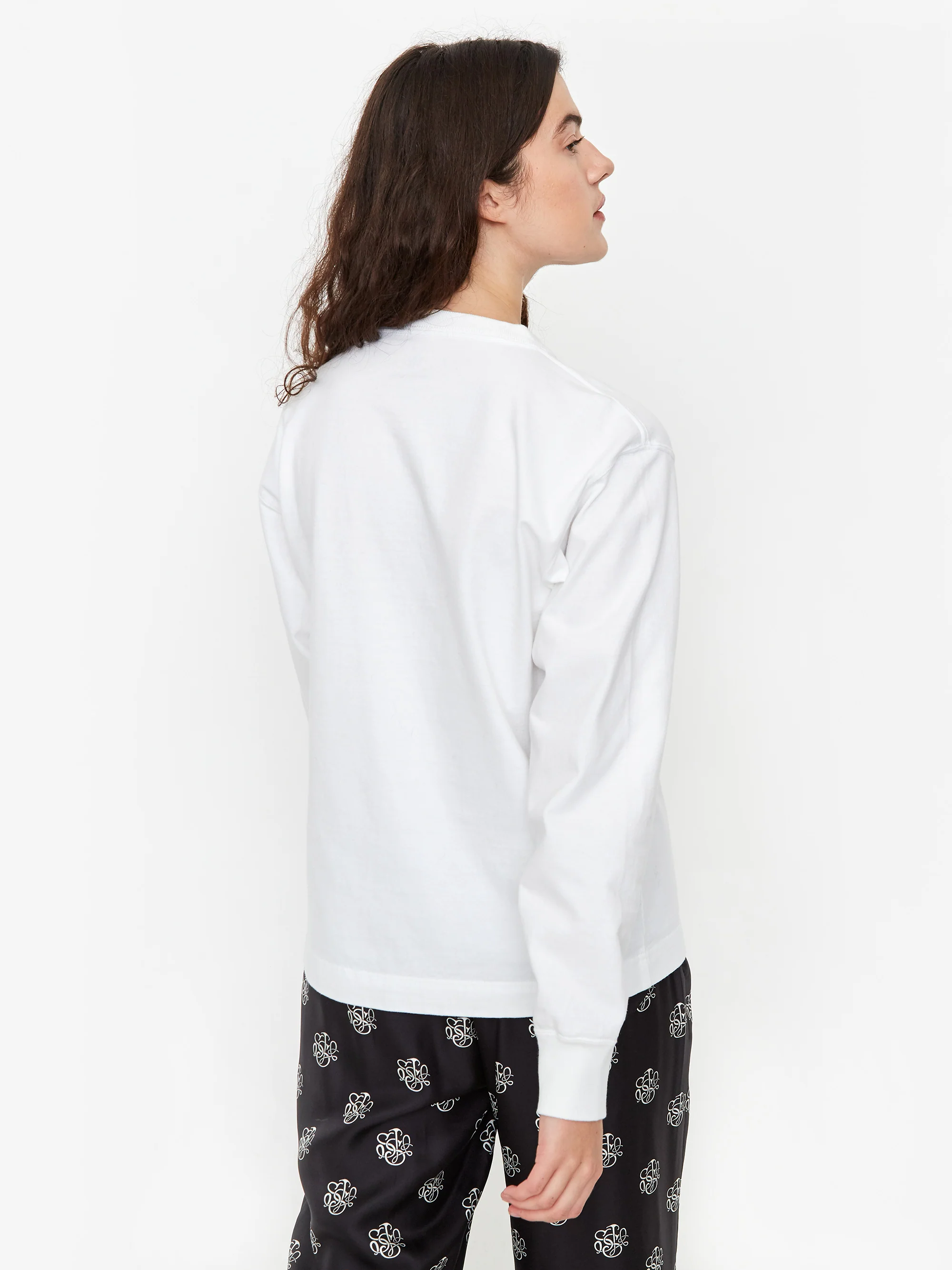 Snow Peak Heavy Cotton Longsleeve T-Shirt - White - Image 5