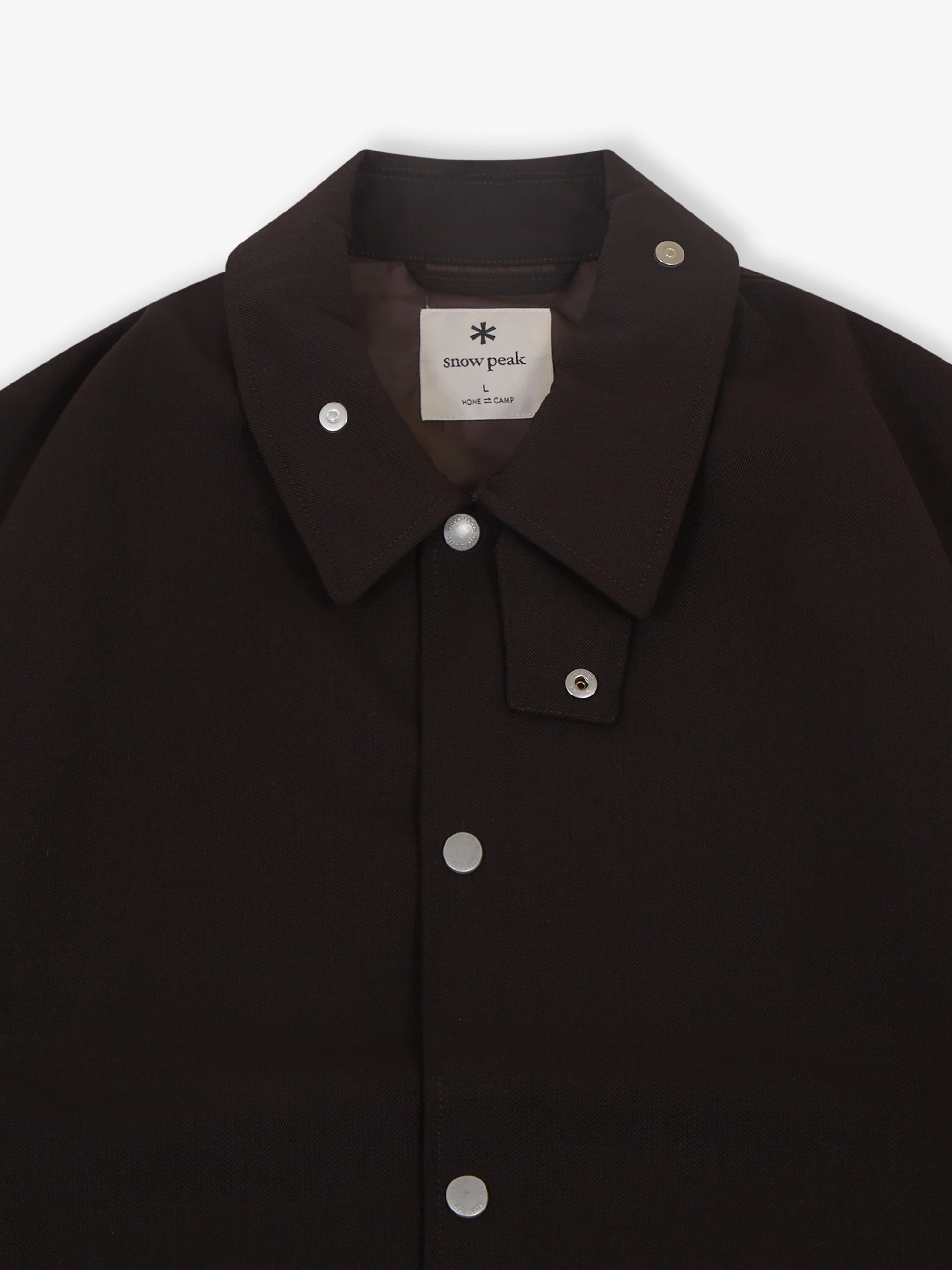 Snow Peak Hybrid Wool Coach Jacket - Dark Brown - Image 2