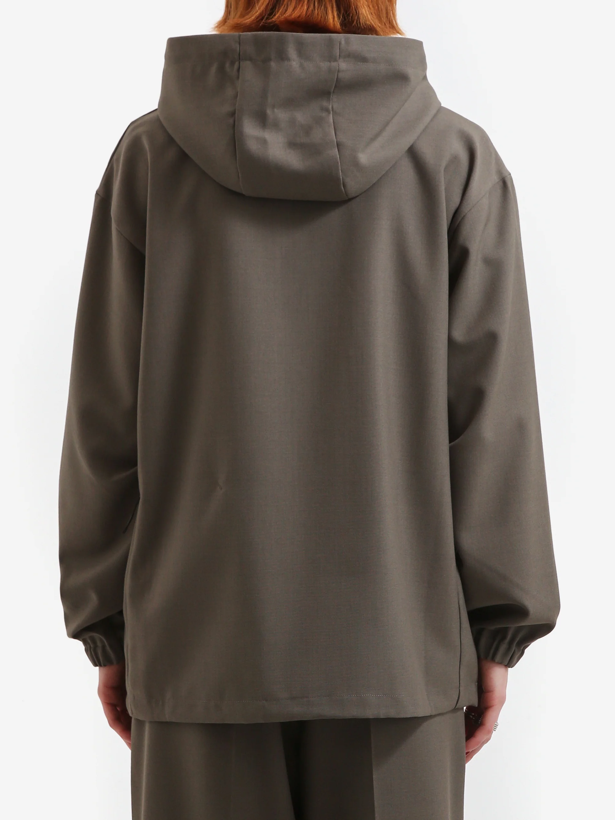 Snow Peak Hybrid Wool Hoodie - Olive - Image 3