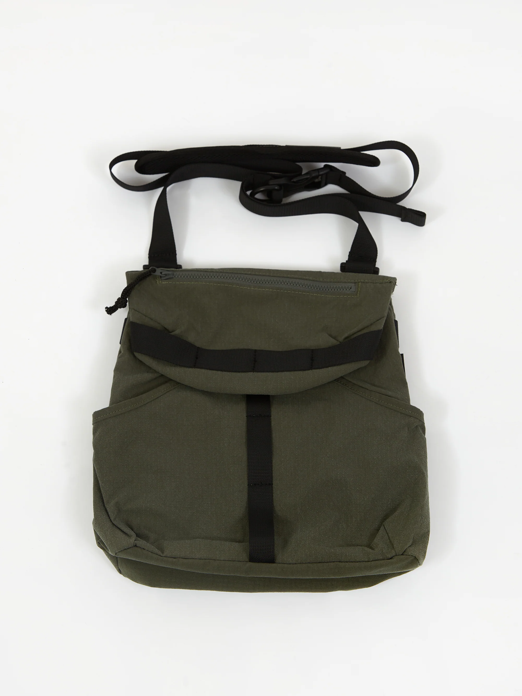 Snow Peak Lightweight Taslan Ripstop Shoulder Bag - Olive - Image 3