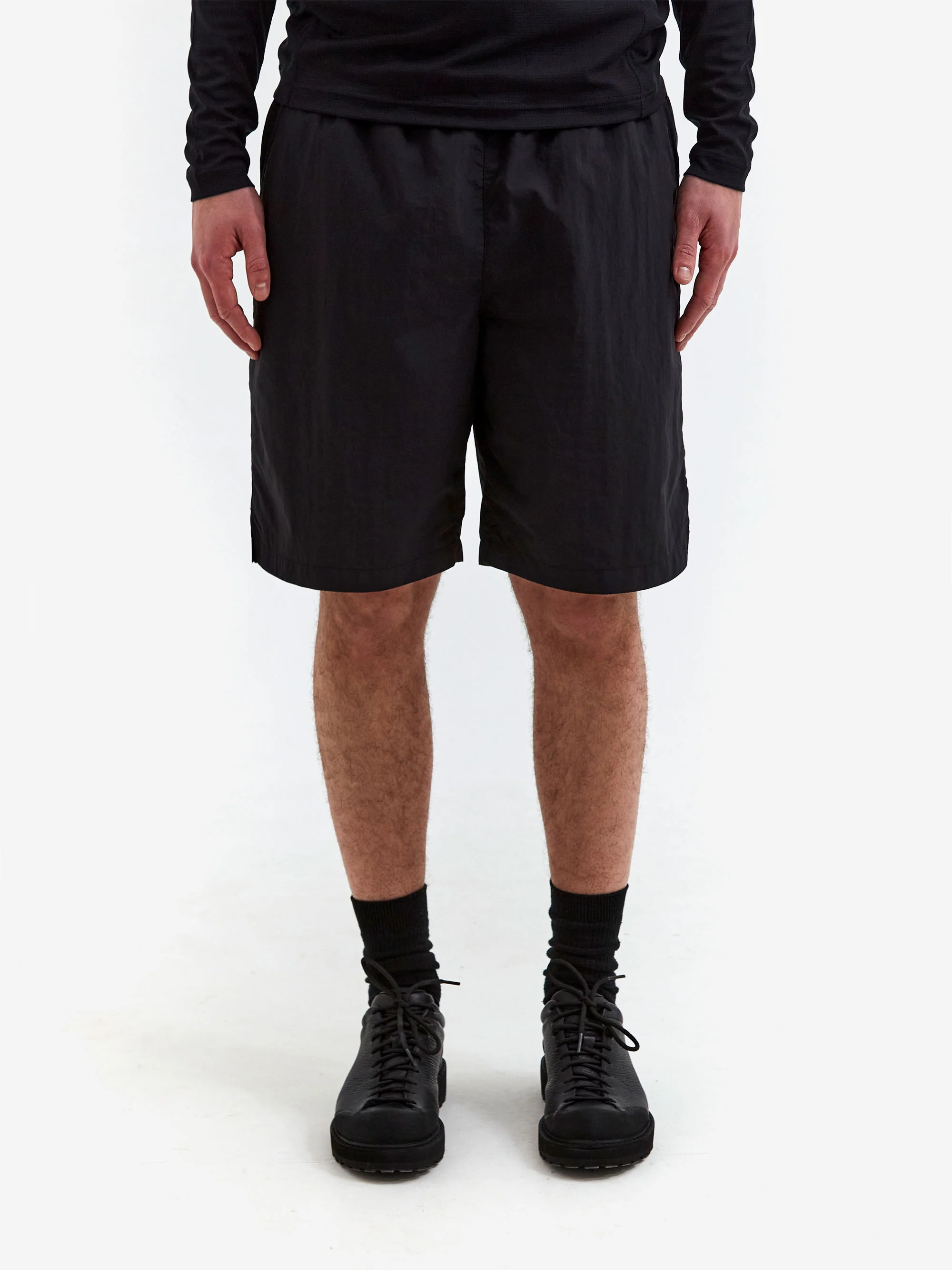 Snow Peak Nylon Tussah 2Way Shorts - Black - Image 2