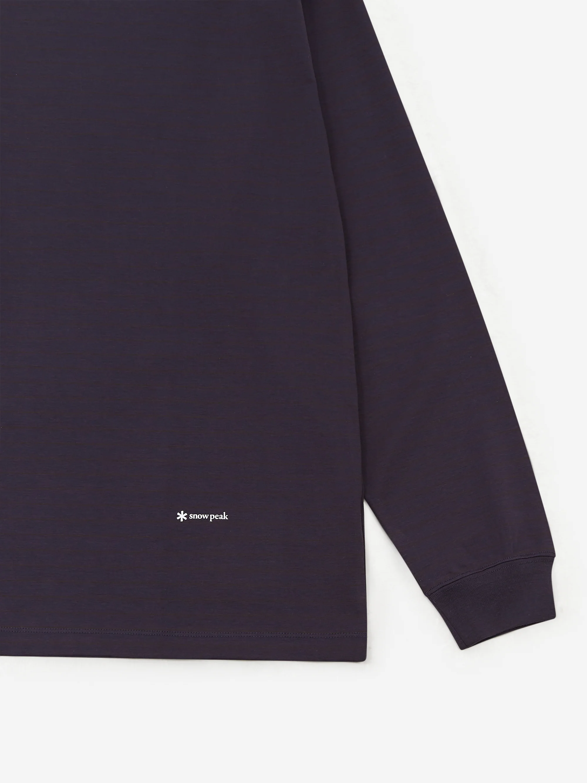 Snow Peak Organic Cotton Mercerized Border L/S T-Shirt - Blue Border - Image 7