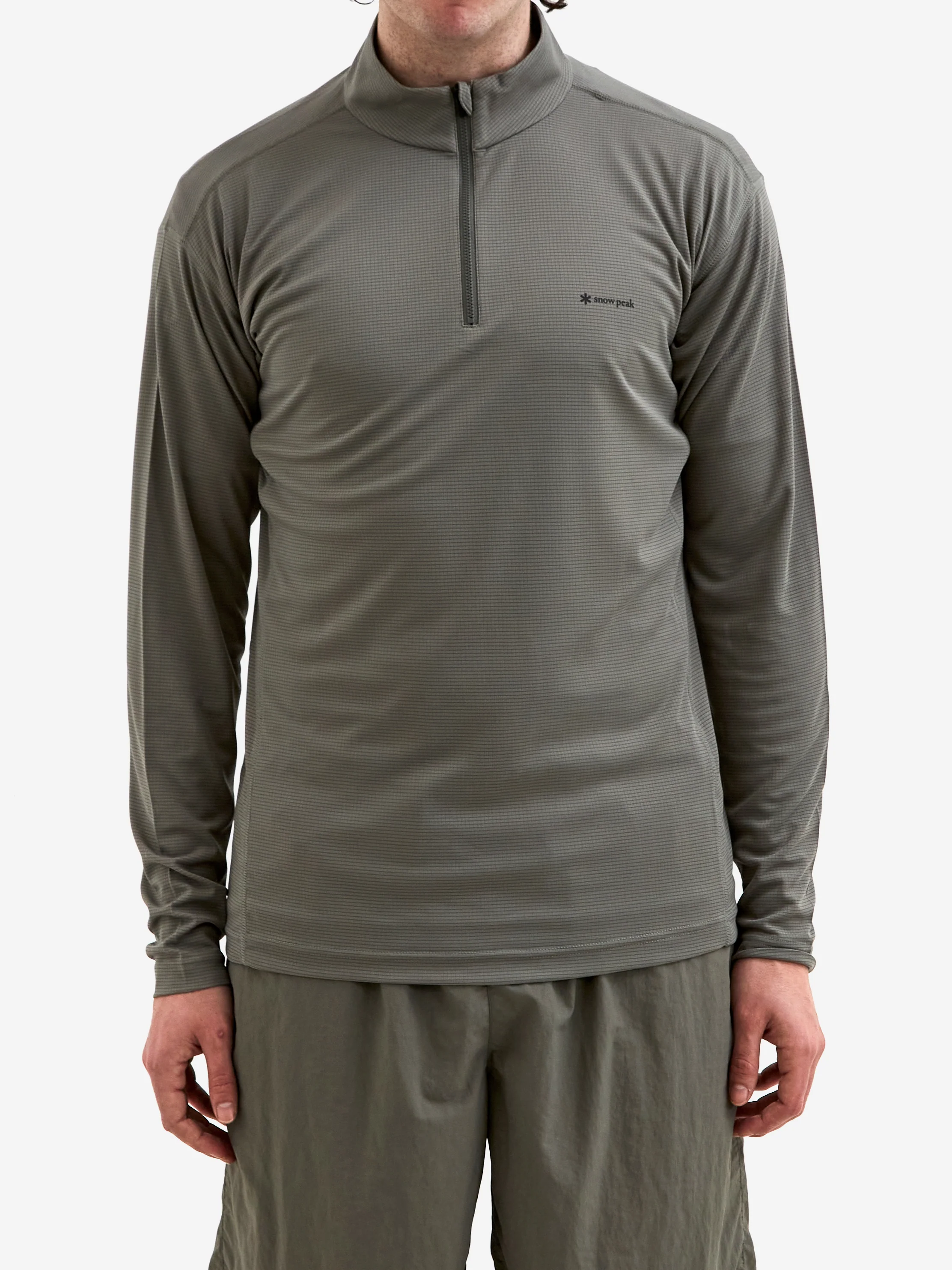 Snow Peak Pe Power Dry Half Zip Pullover - Grey - Image 2