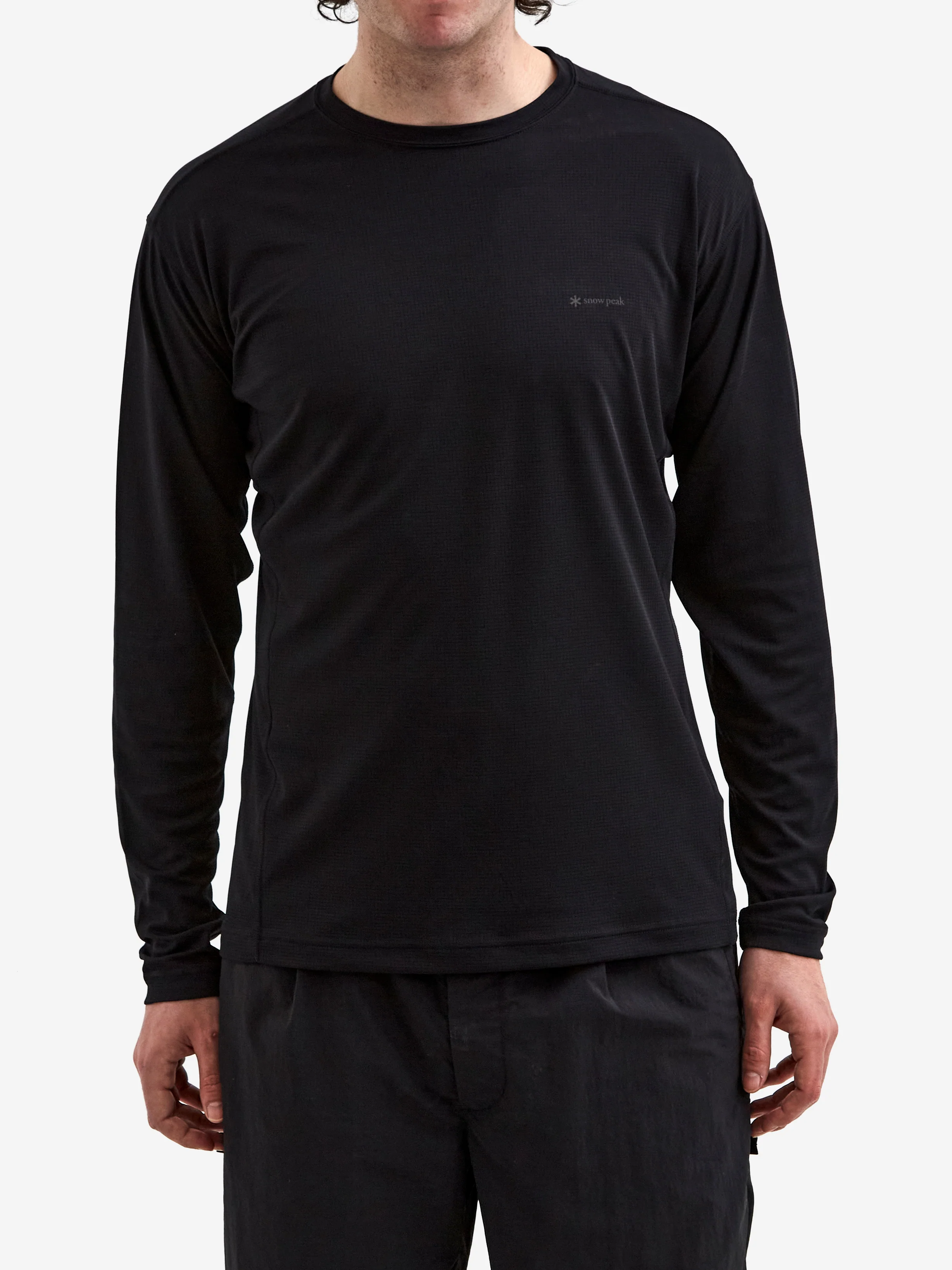 Snow Peak Pe Power Dry Long Sleeve T-Shirt - Black - Image 2