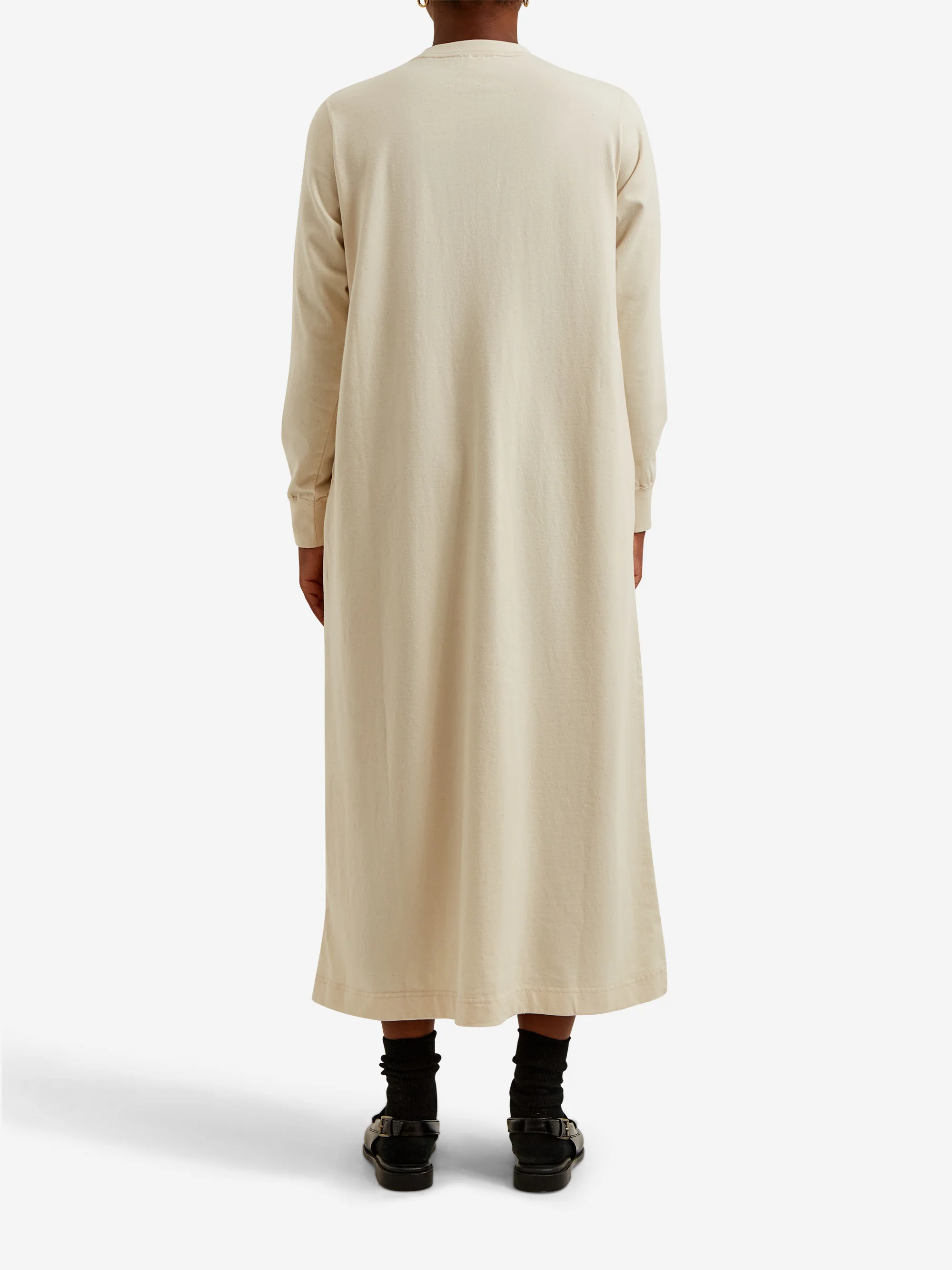 Snow Peak Recycled Cotton Heavy L/S Dress - Ecru - Image 3