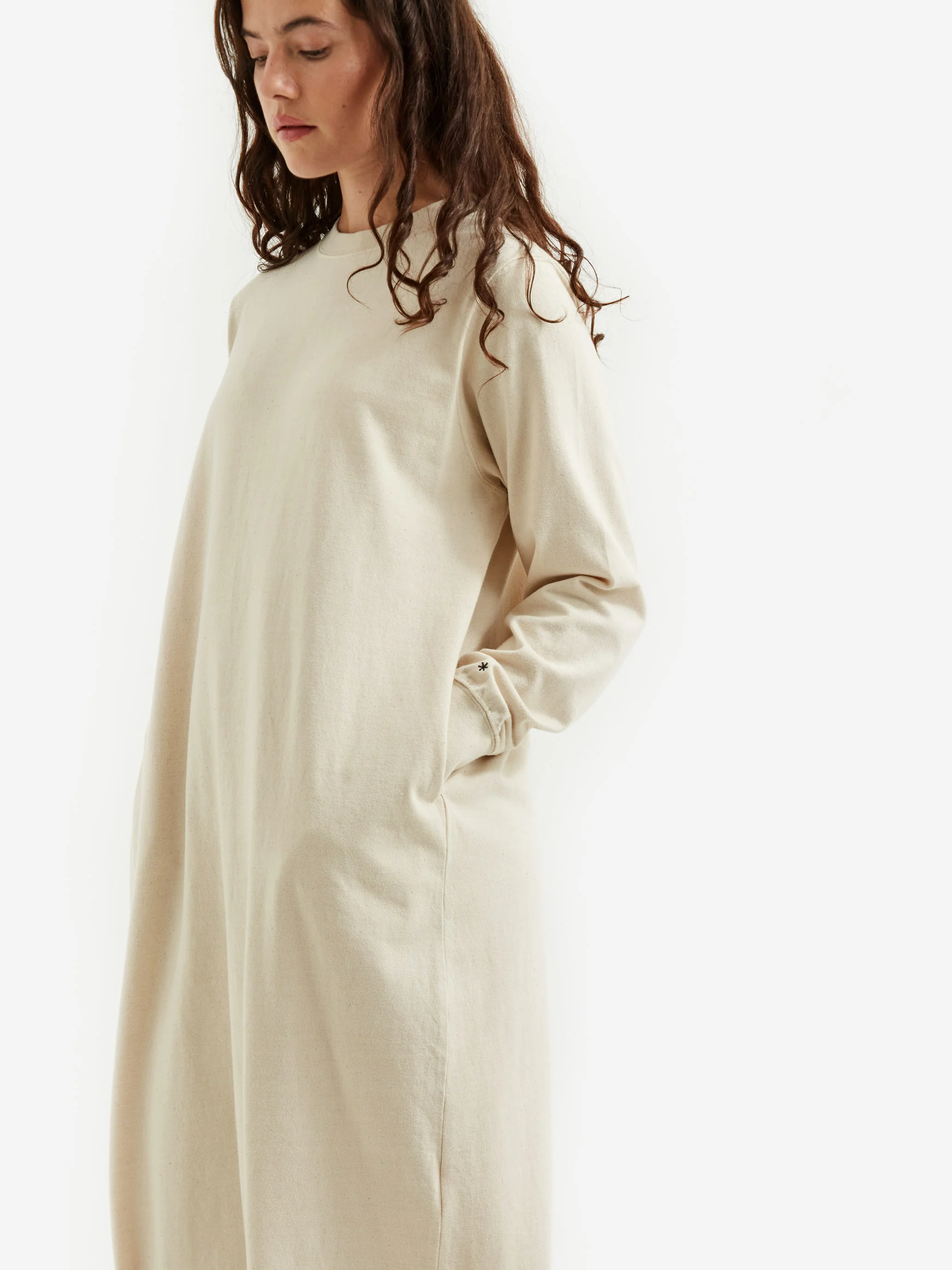 Snow Peak Recycled Cotton Heavy LS Dress - Ecru - Image 3