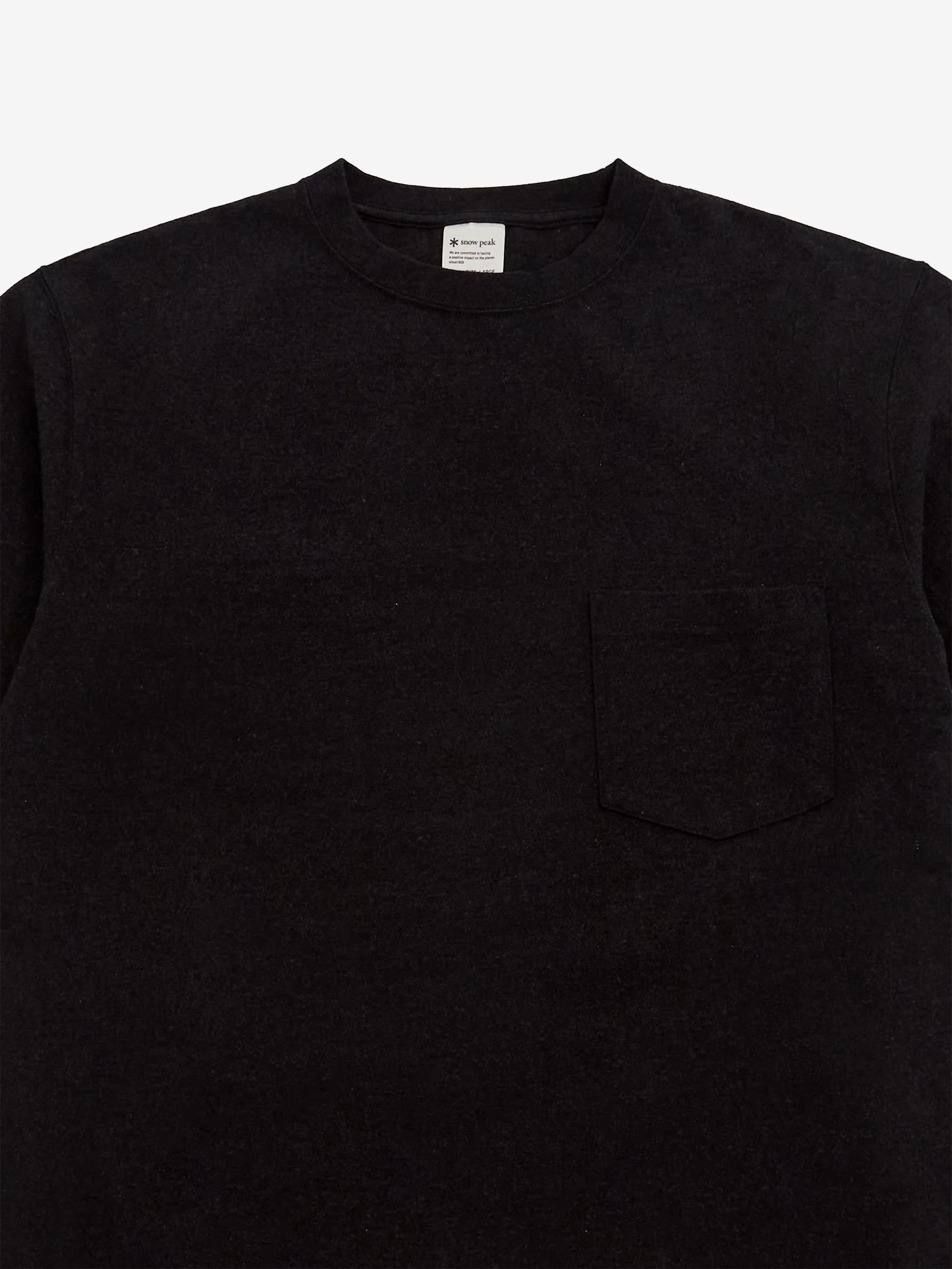 Snow Peak Recycled Cotton Heavy T-Shirt - Black - Image 3