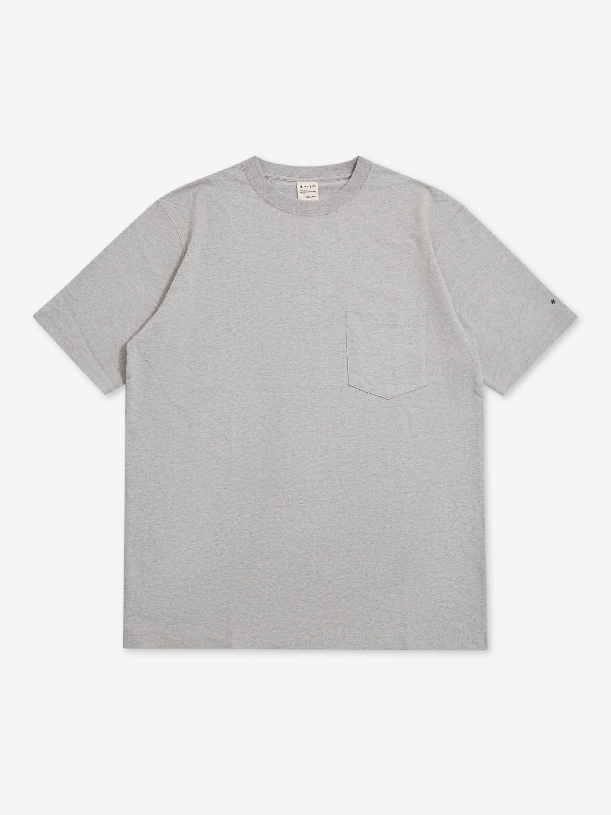 Snow Peak Recycled Cotton Heavy T-Shirt - Mid Grey