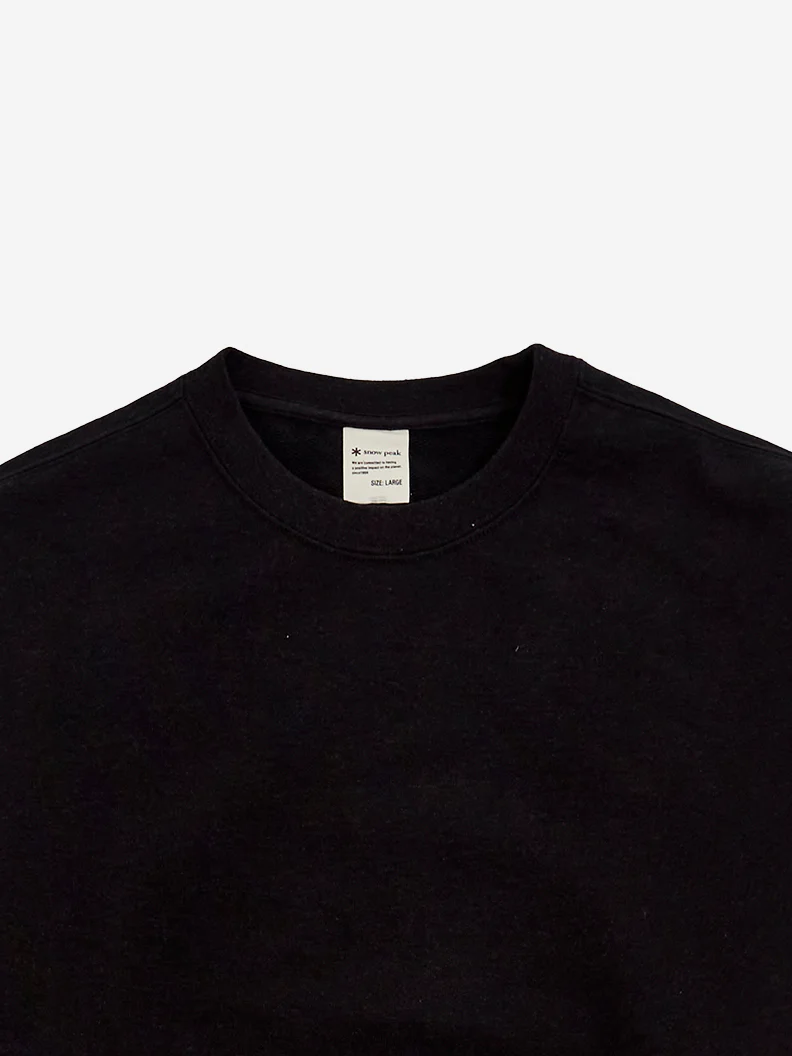 Snow Peak Recycled Cotton Sweat Crewneck - Black - Image 3