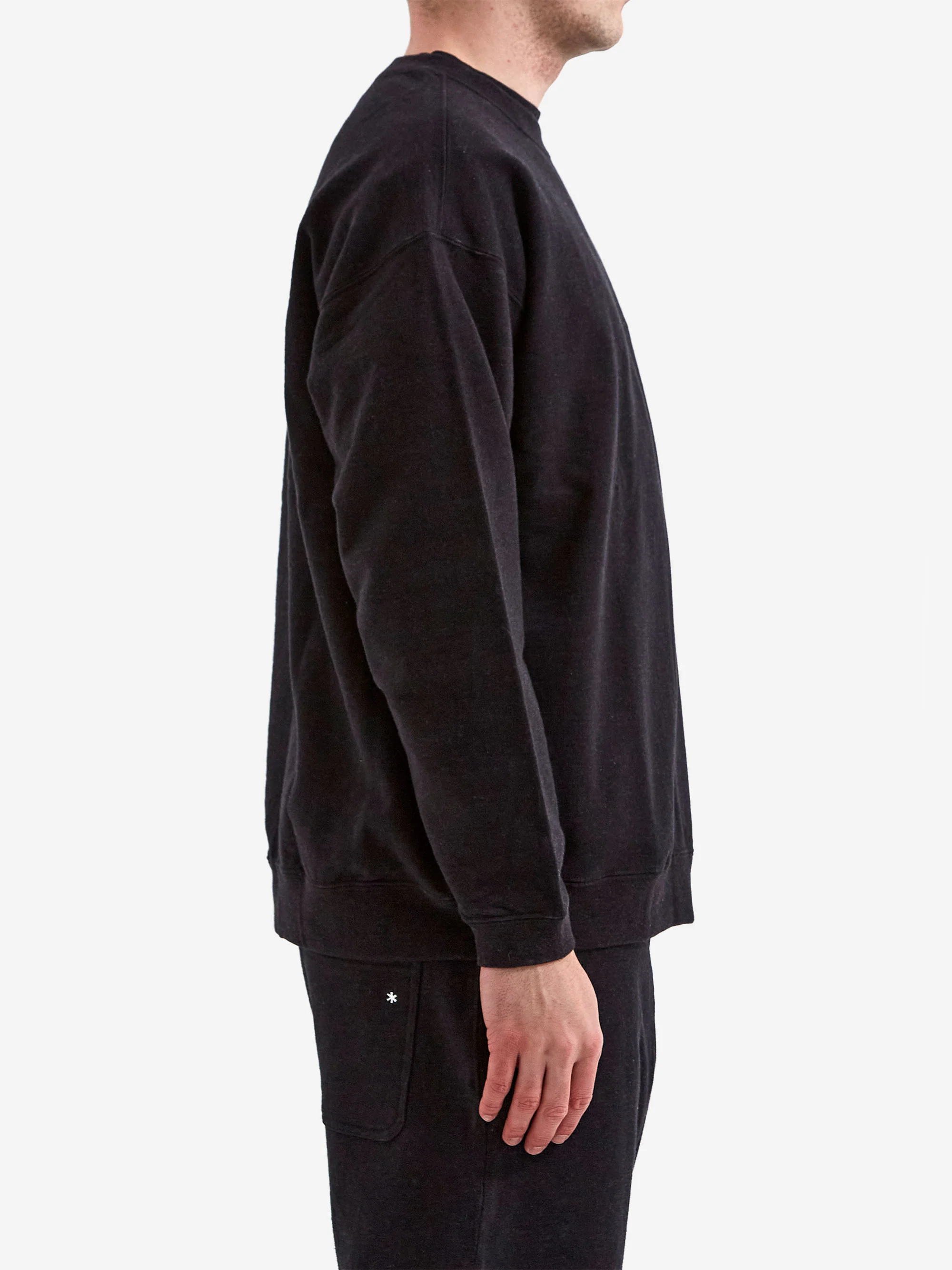 Snow Peak Recycled Cotton Sweat Crewneck - Black - Image 5