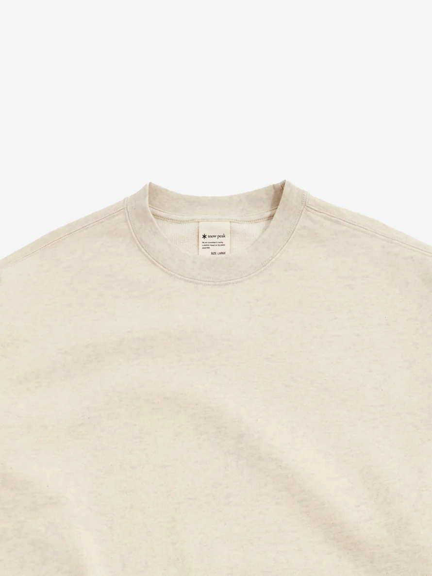 Snow Peak Recycled Cotton Sweat Crewneck - Oatmeal - Image 3