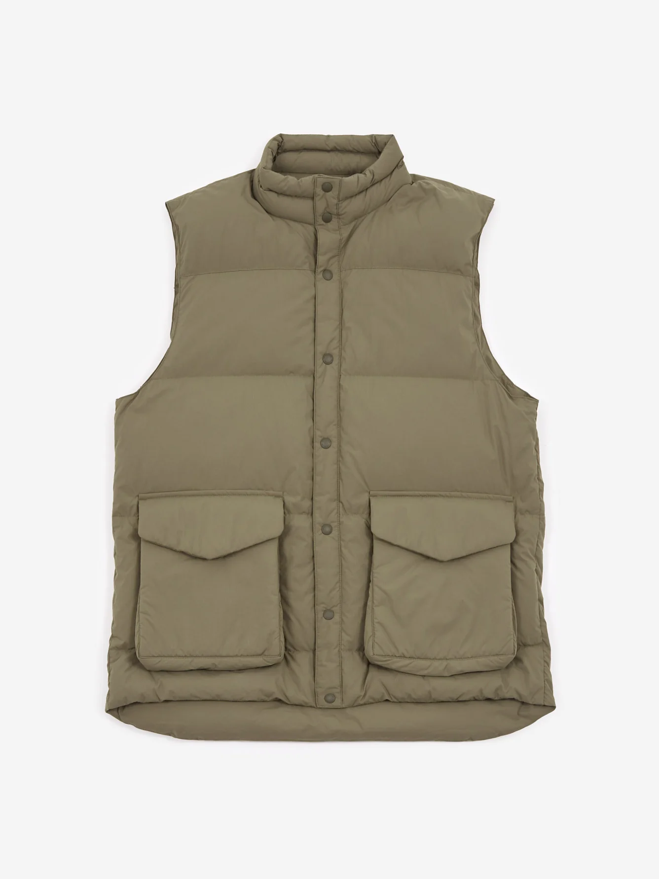 Snow Peak Recycled Nylon Ripstop Down Vest - Beige