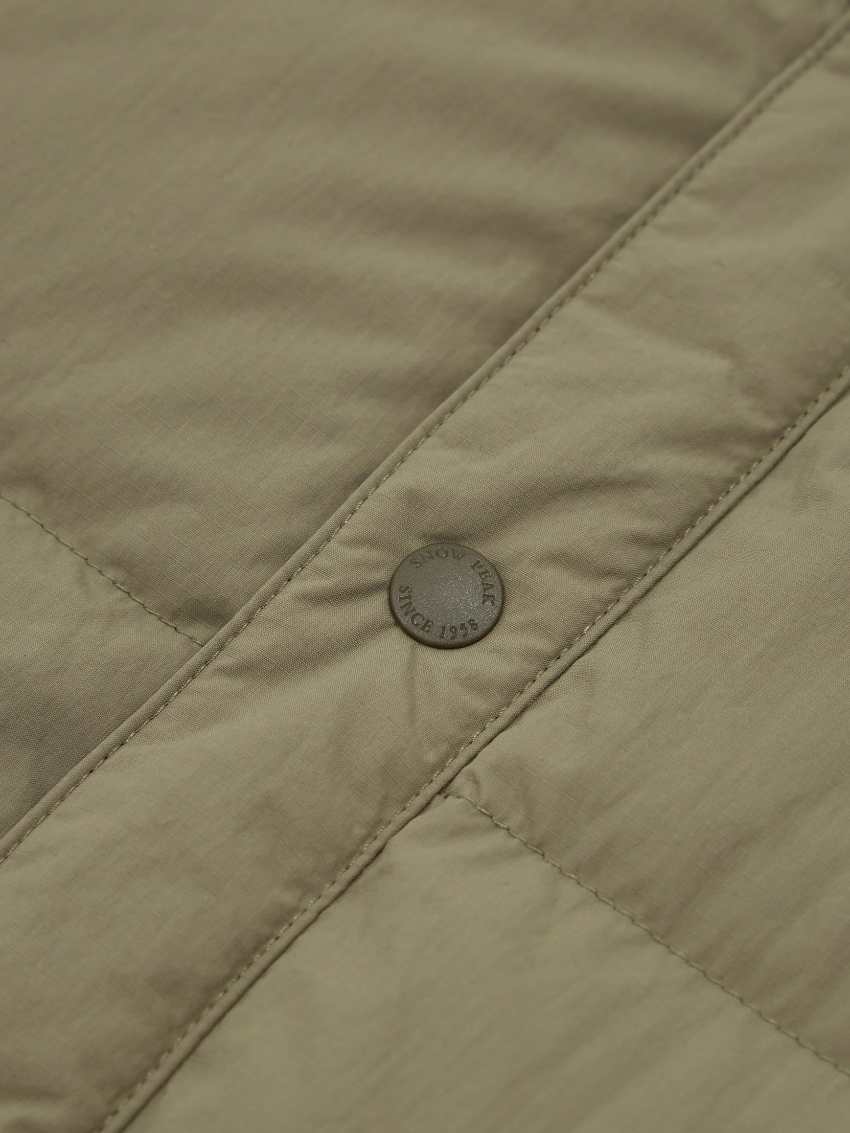 Snow Peak Recycled Nylon Ripstop Down Vest - Beige - Image 4
