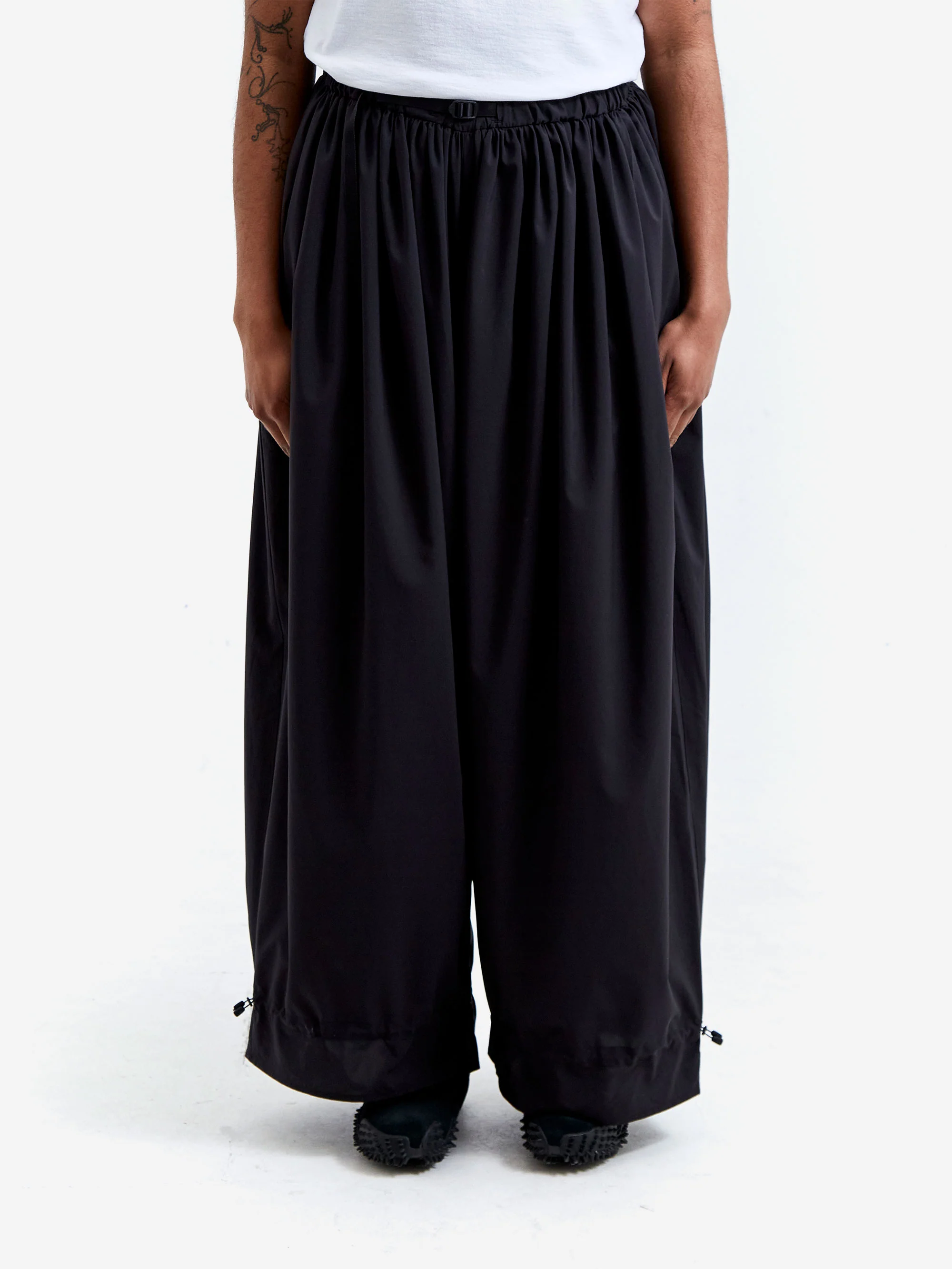 Snow Peak Shadow Ripstop Gather Pants - Black