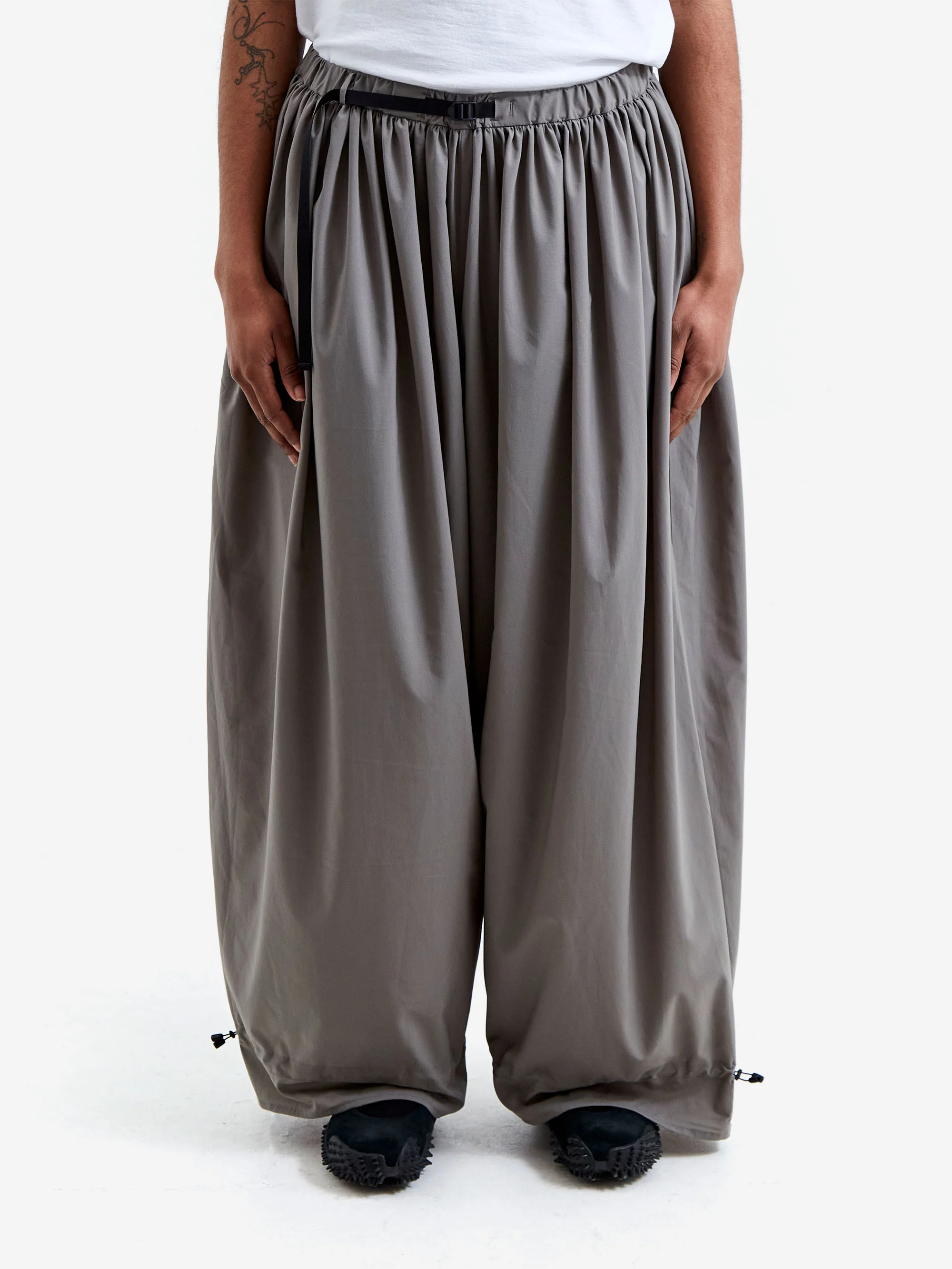 Snow Peak Shadow Ripstop Gather Pants - Light Olive
