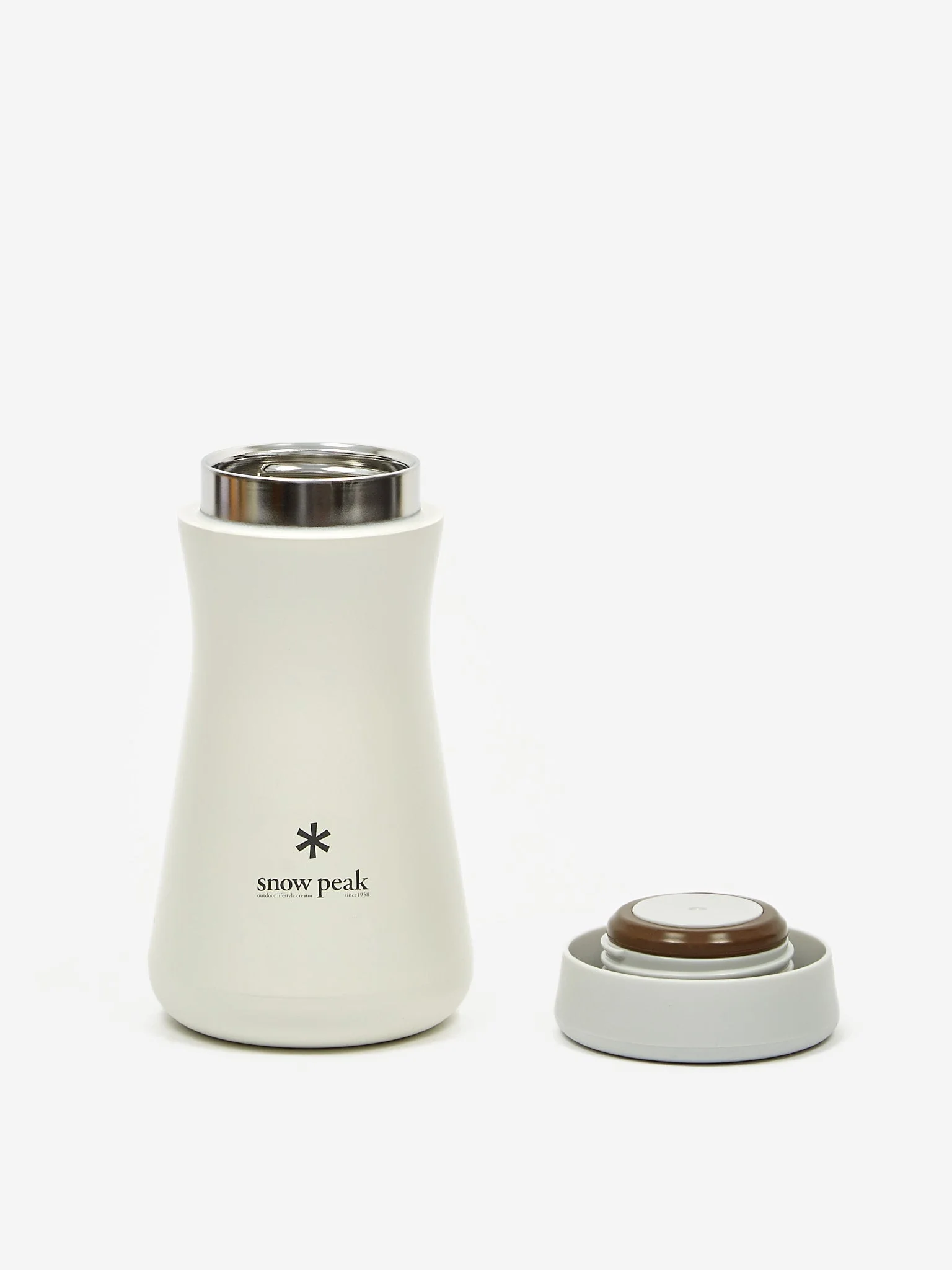 Snow Peak Stainless Vacuum Bottle Tsuzumi 350 - White - Image 5