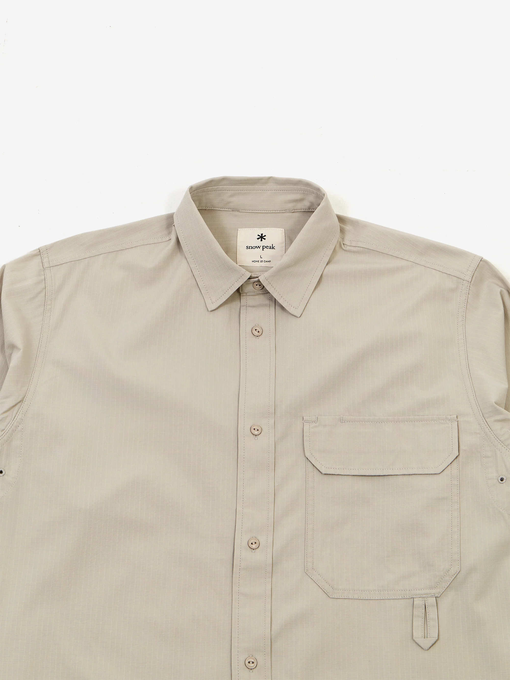 Snow Peak TAKIBI Light Ripstop Shirt - Ivory - Image 3