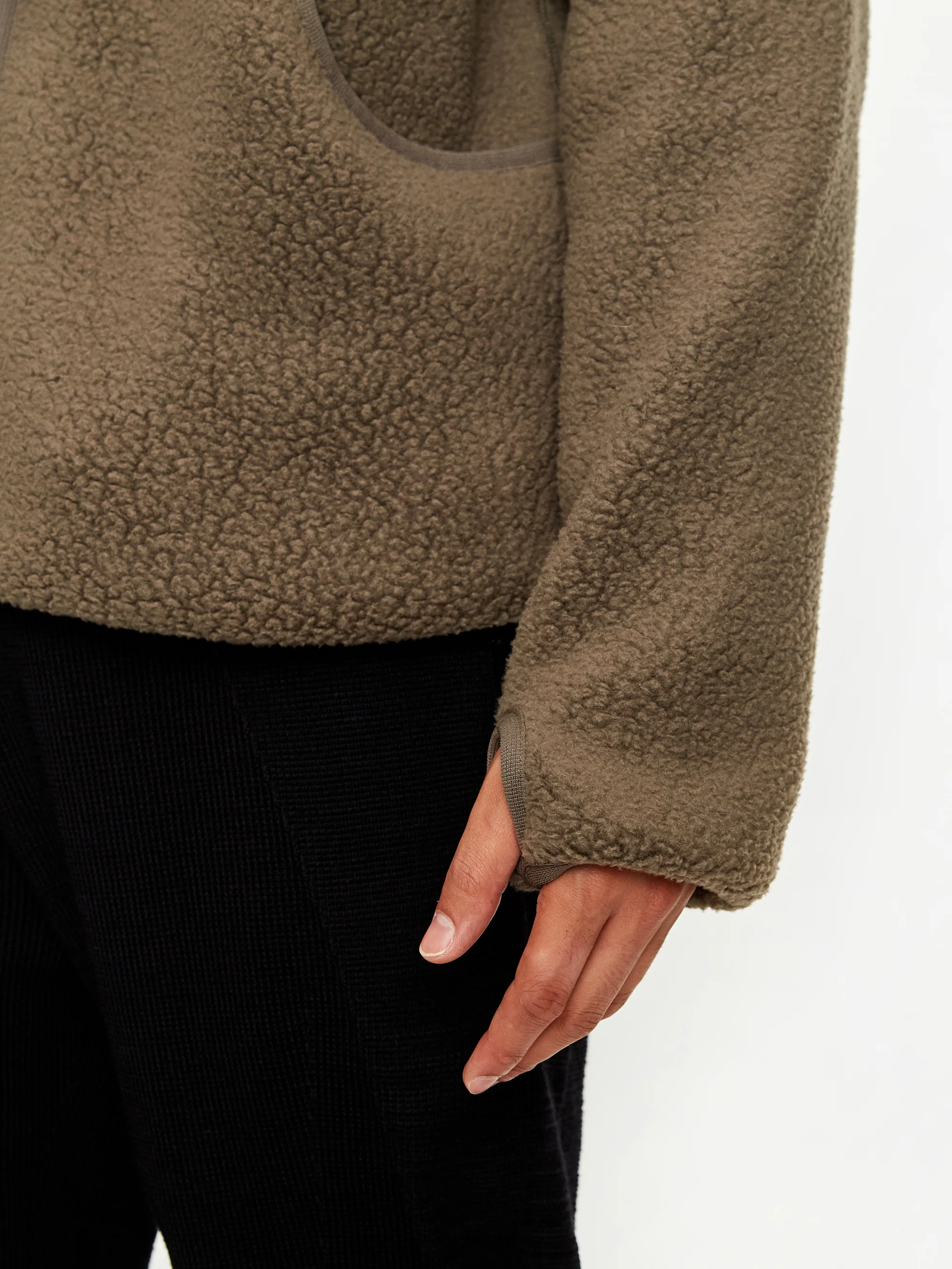 Snow Peak Thermal Boa Fleece Jacket - Khaki - Image 10