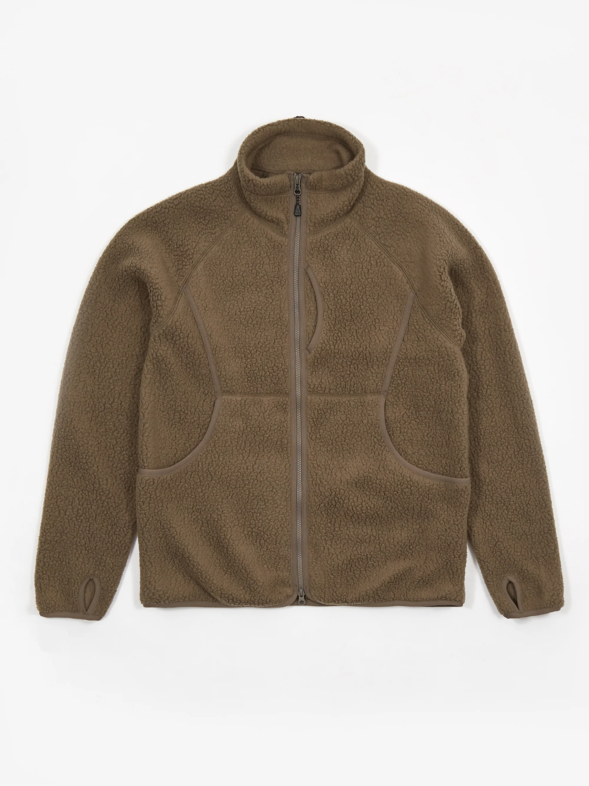 Snow Peak Thermal Boa Fleece Jacket - Khaki - Image 2