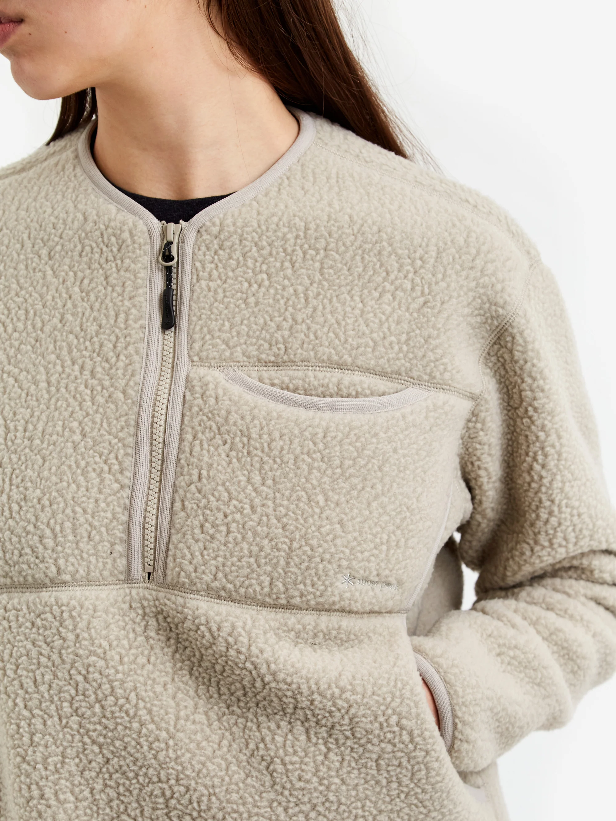 Snow Peak Thermal Boa Fleece Pullover W - Beige - Image 4