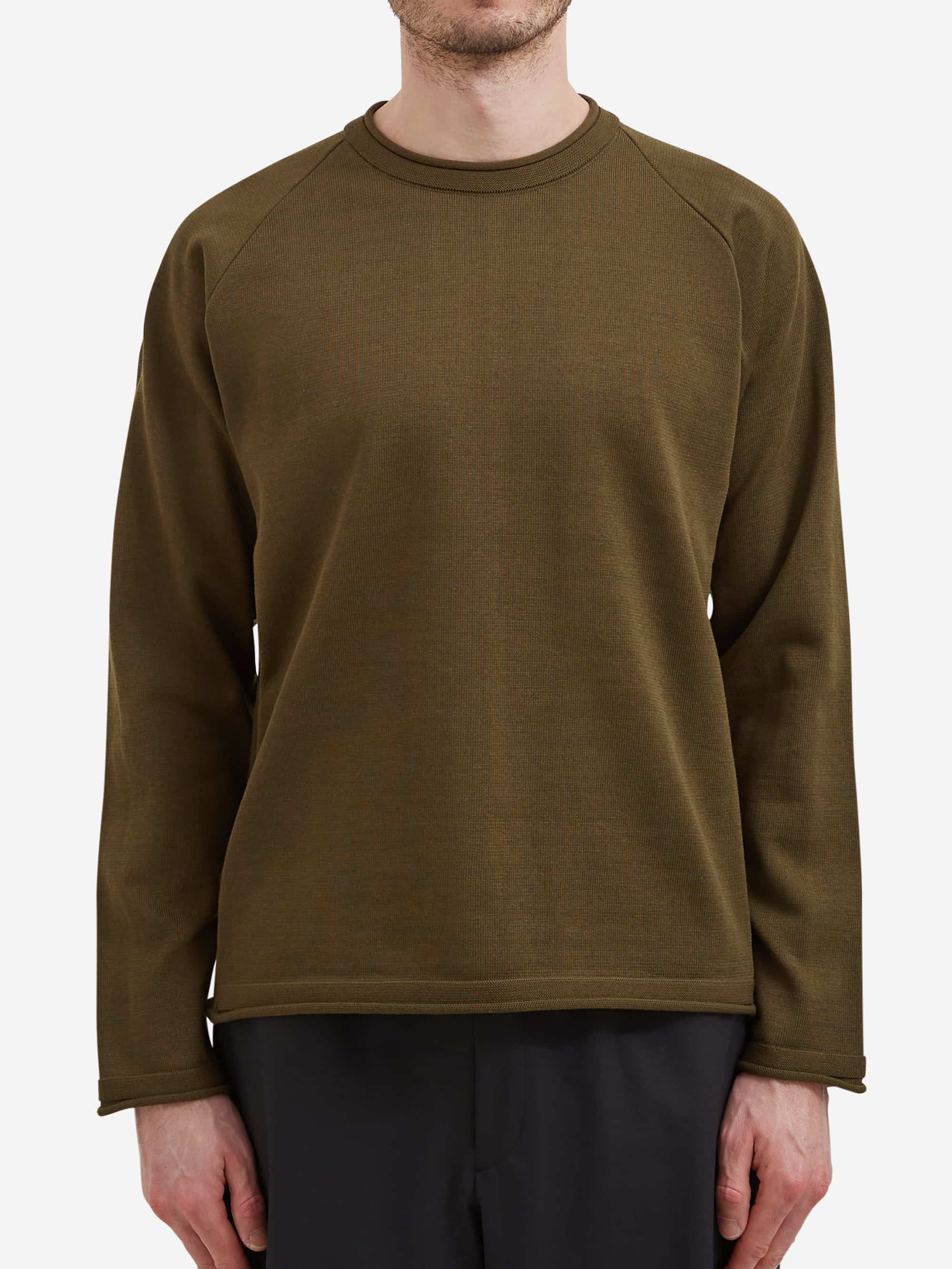 Snow Peak Water-Repellent Knit Pullover - Dark Olive - Image 2